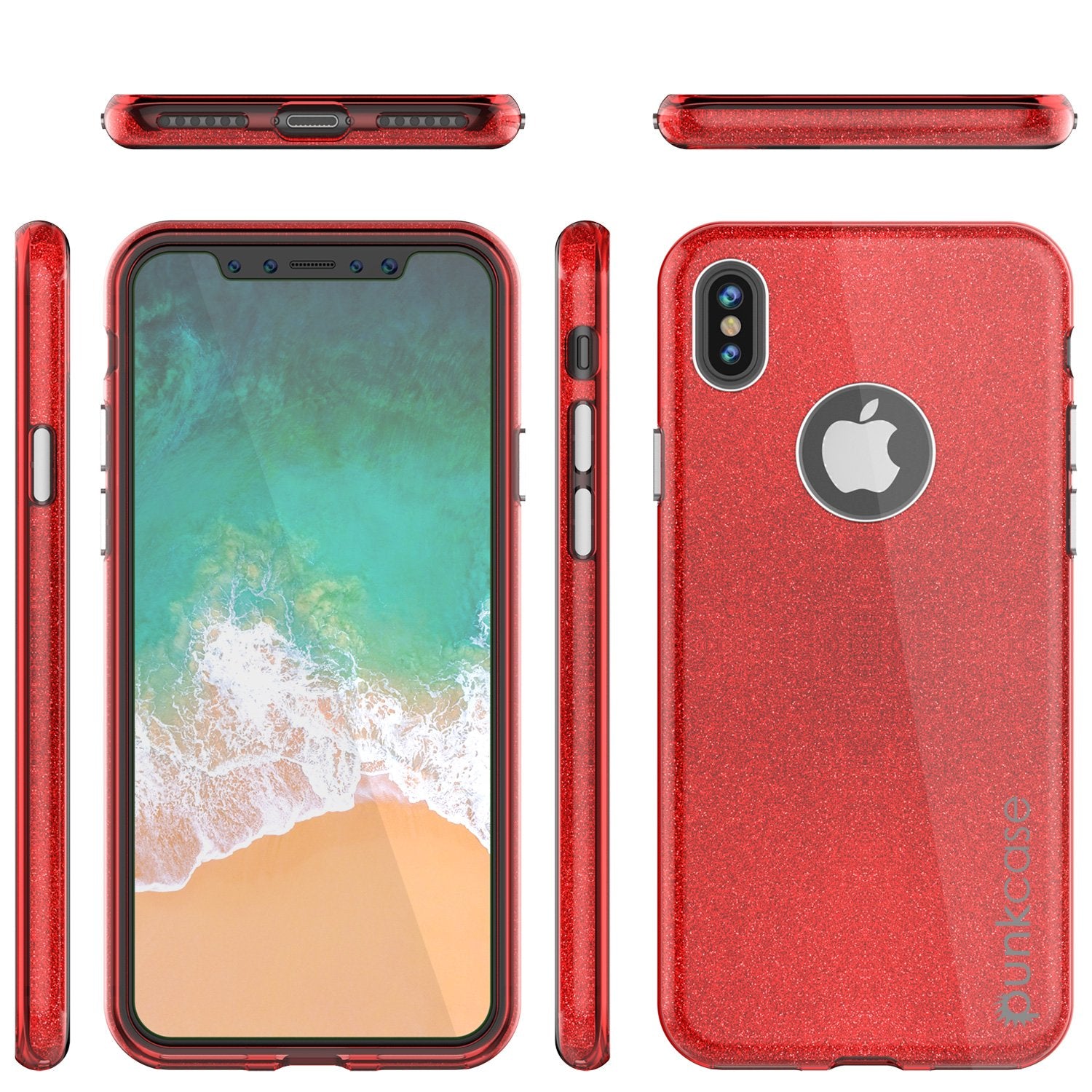 iPhone X Case, Punkcase Galactic 2.0 Series Ultra Slim w/ Tempered Glass Screen Protector | [Red] - PunkCase NZ