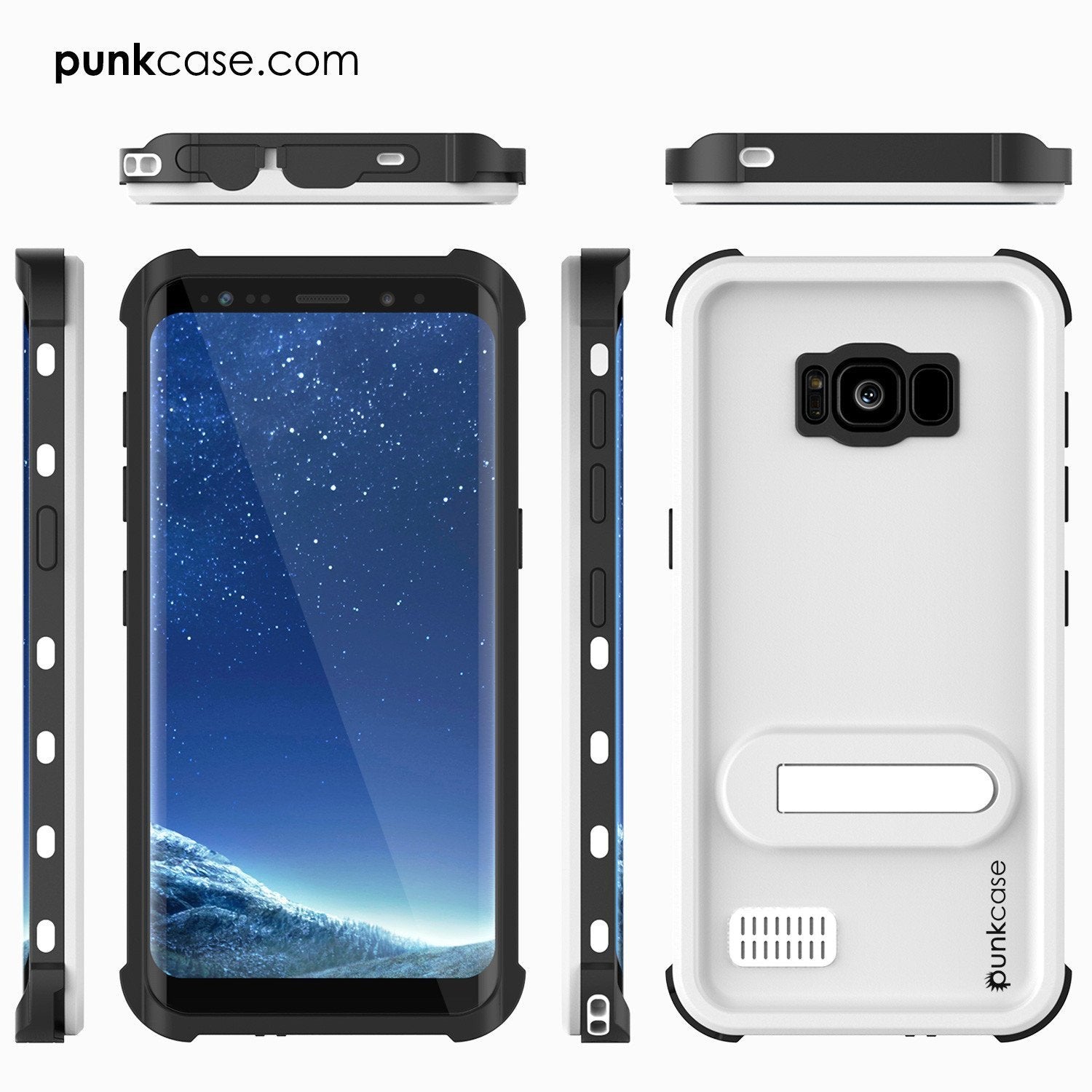 Galaxy S8 Plus Waterproof Case, Punkcase KickStud White Series [Slim Fit] [IP68 Certified] [Shockproof] [Snowproof] Armor Cover. - PunkCase NZ