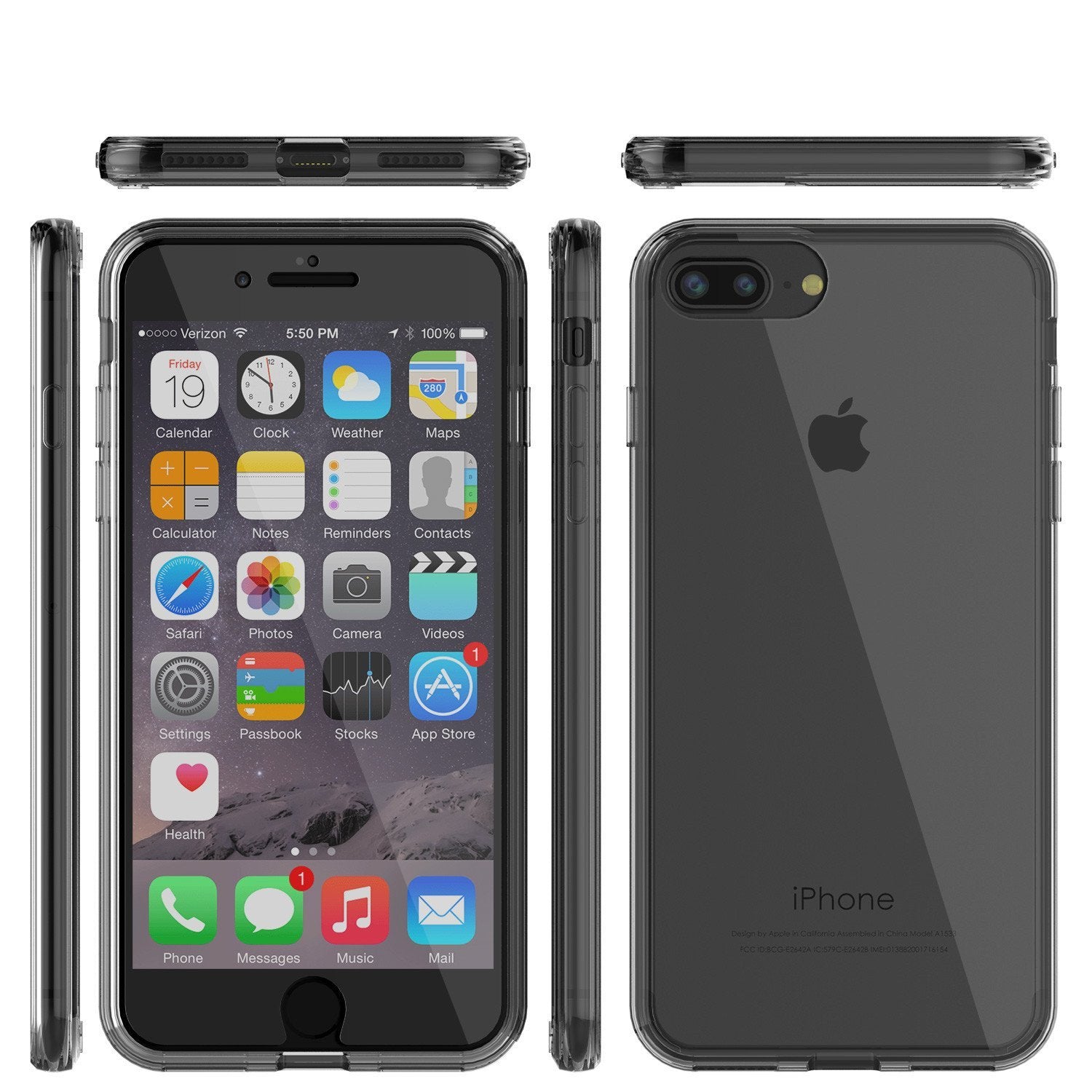 iPhone 8+ Plus Case Punkcase® LUCID 2.0 Crystal Black Series w/ SHIELD Screen Protector | Ultra Fit - PunkCase NZ