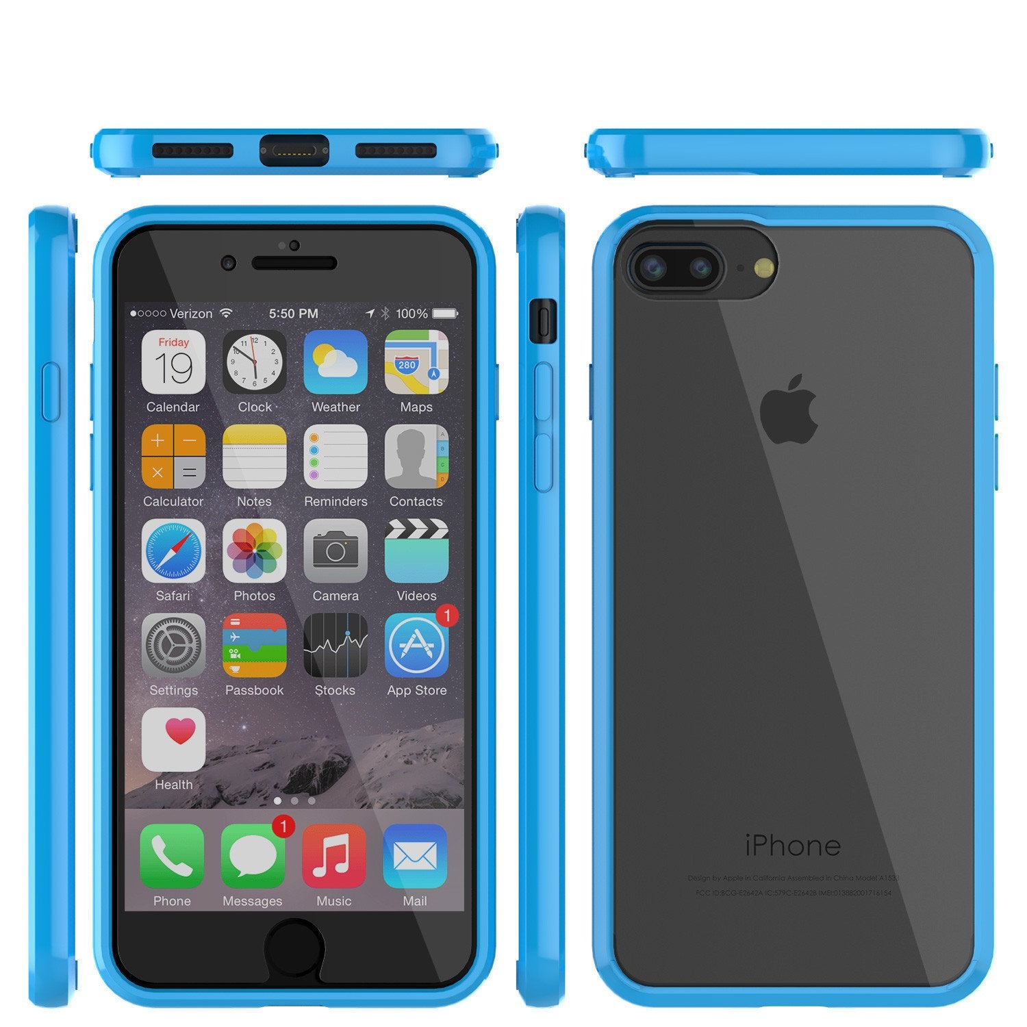 iPhone 7+ Plus Case Punkcase® LUCID 2.0 Light Blue Series w/ SHIELD Screen Protector | Ultra Fit - PunkCase NZ