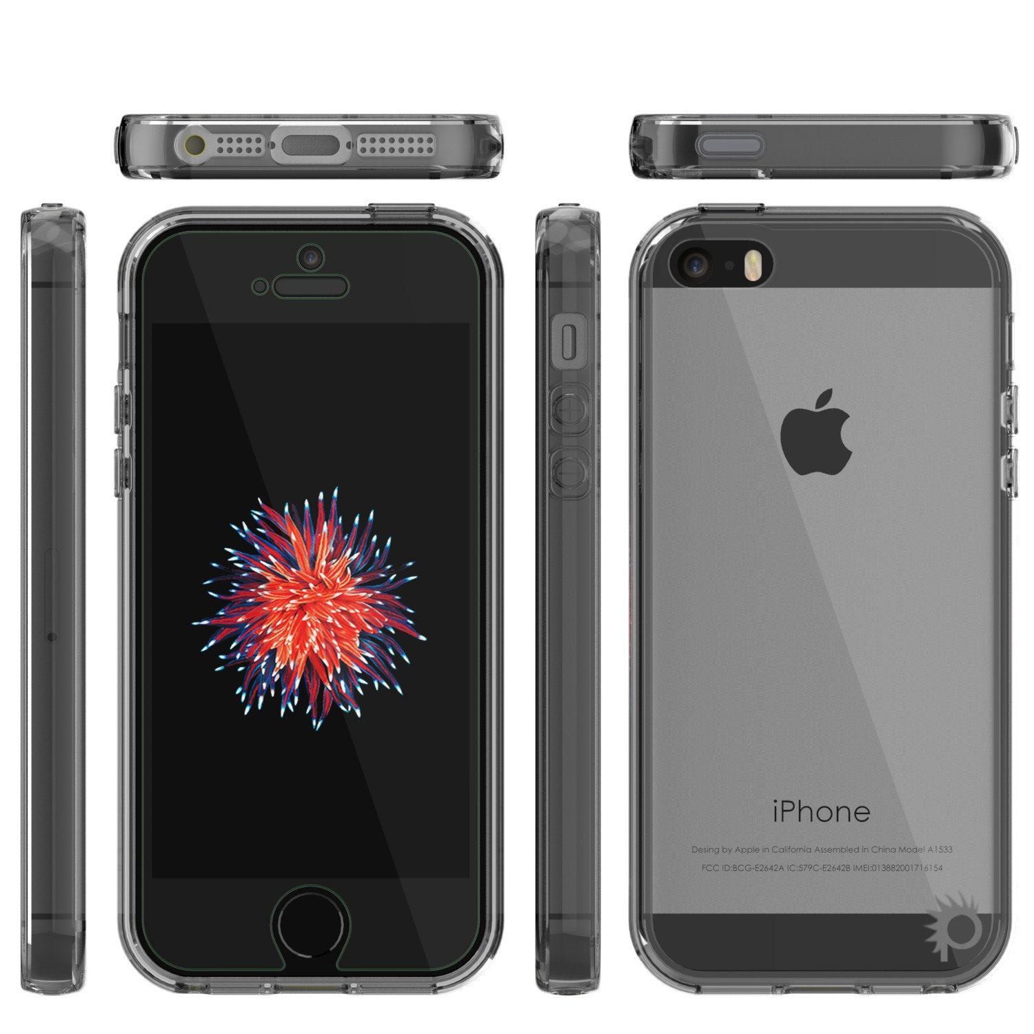 iPhone SE/5S/5 Case Punkcase® LUCID 2.0 Crystal Black Series w/ PUNK SHIELD Screen Protector | Ultra Fit - PunkCase NZ