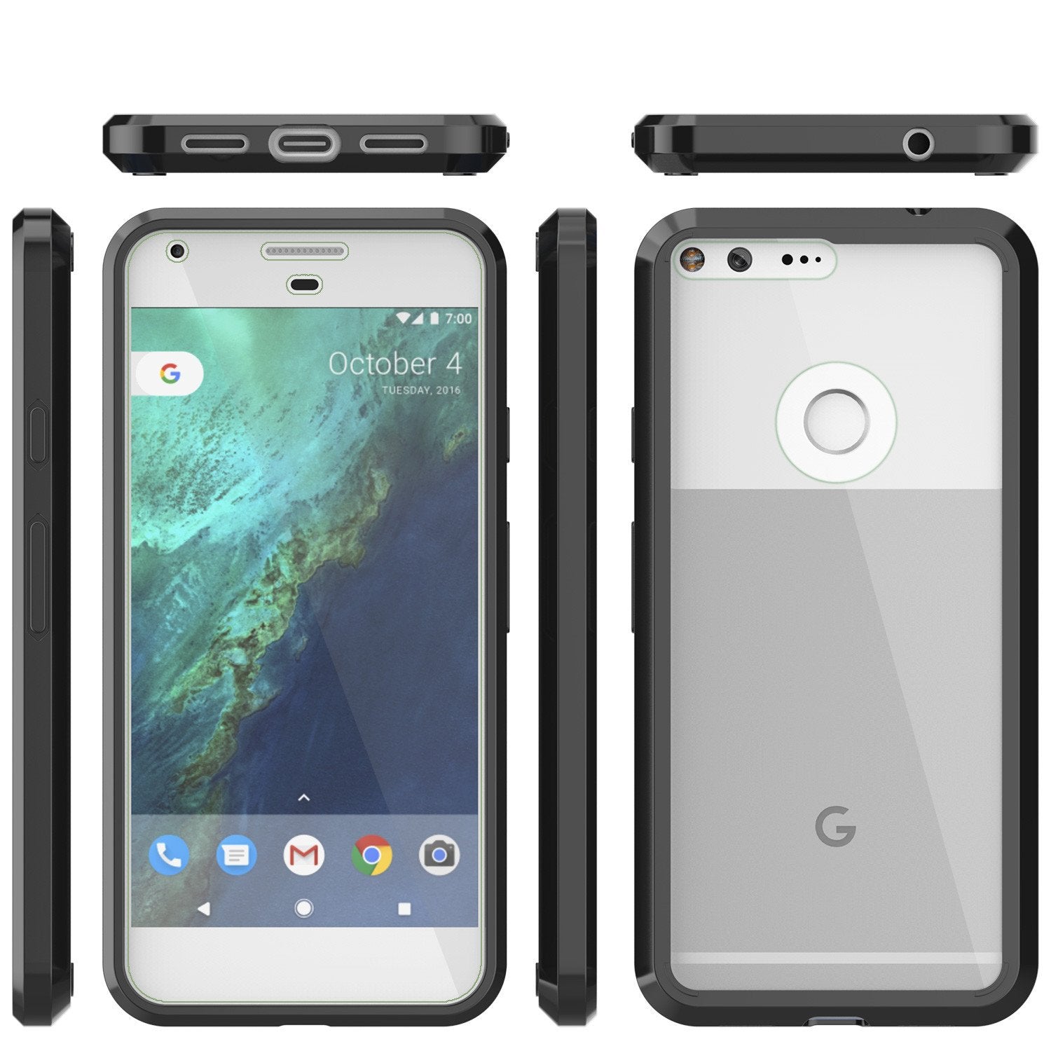 Google Pixel XL Case Punkcase® LUCID 2.0 Black Series w/ PUNK SHIELD Glass Screen Protector | Ultra Fit - PunkCase NZ