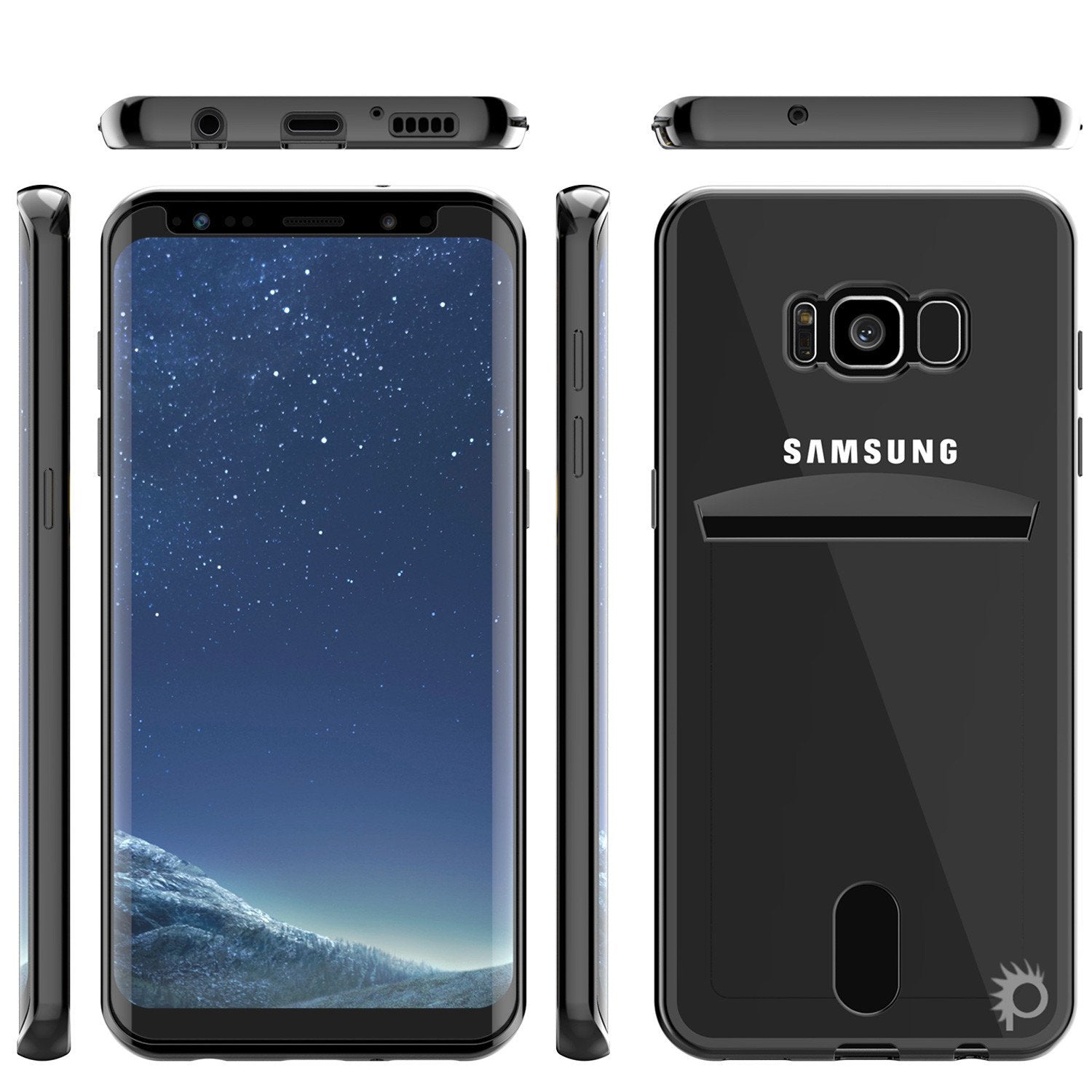 Galaxy S8 Plus Case, PUNKCASE® LUCID Black Series | Card Slot | SHIELD Screen Protector | Ultra fit - PunkCase NZ
