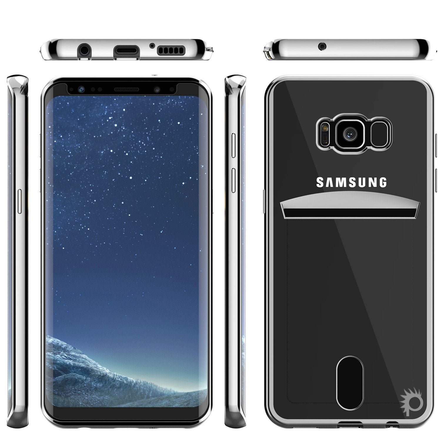 Galaxy S8 Plus Case, PUNKCASE® LUCID Silver Series | Card Slot | SHIELD Screen Protector | Ultra fit - PunkCase NZ