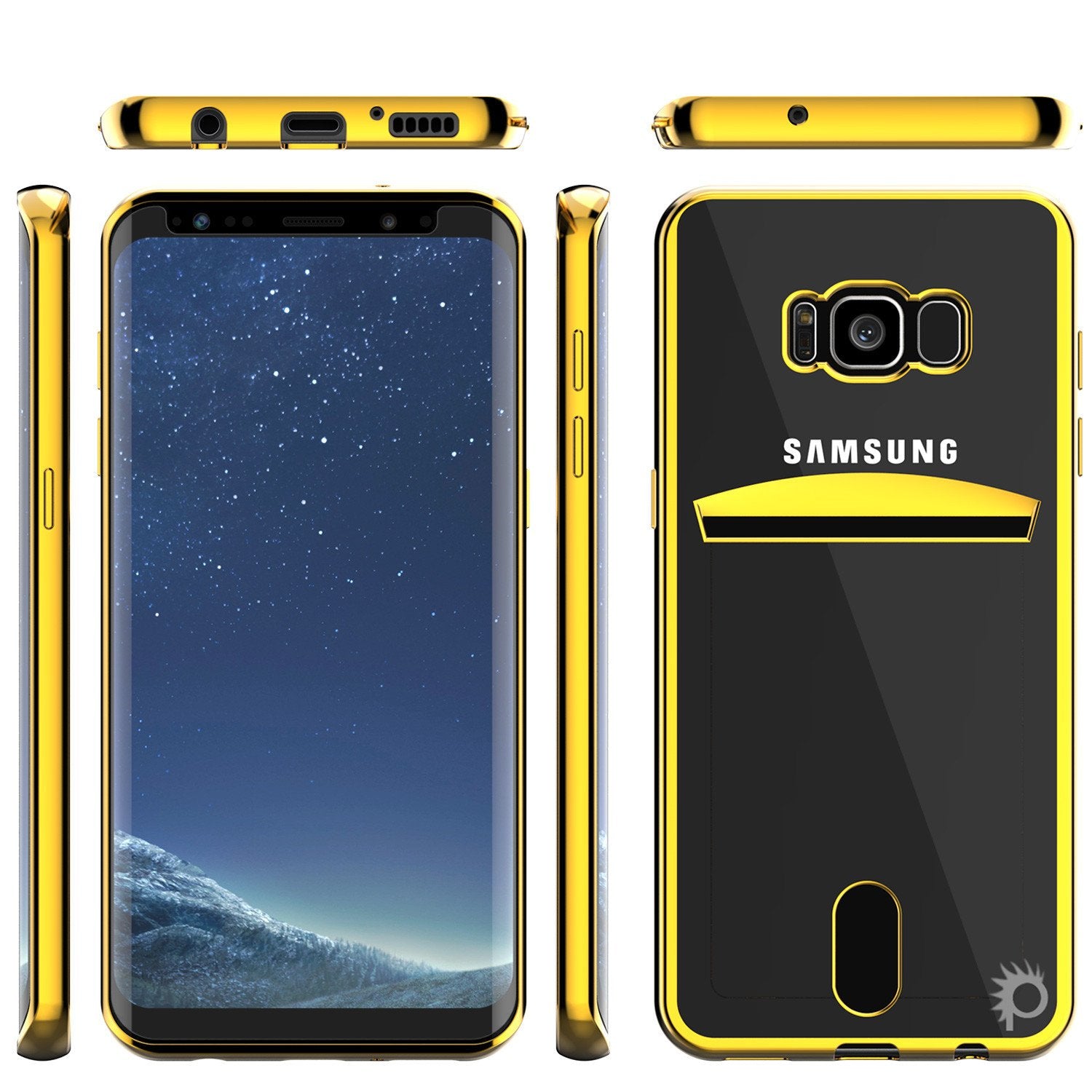 Galaxy S8 Case, PUNKCASE® LUCID Gold Series | Card Slot | SHIELD Screen Protector | Ultra fit - PunkCase NZ