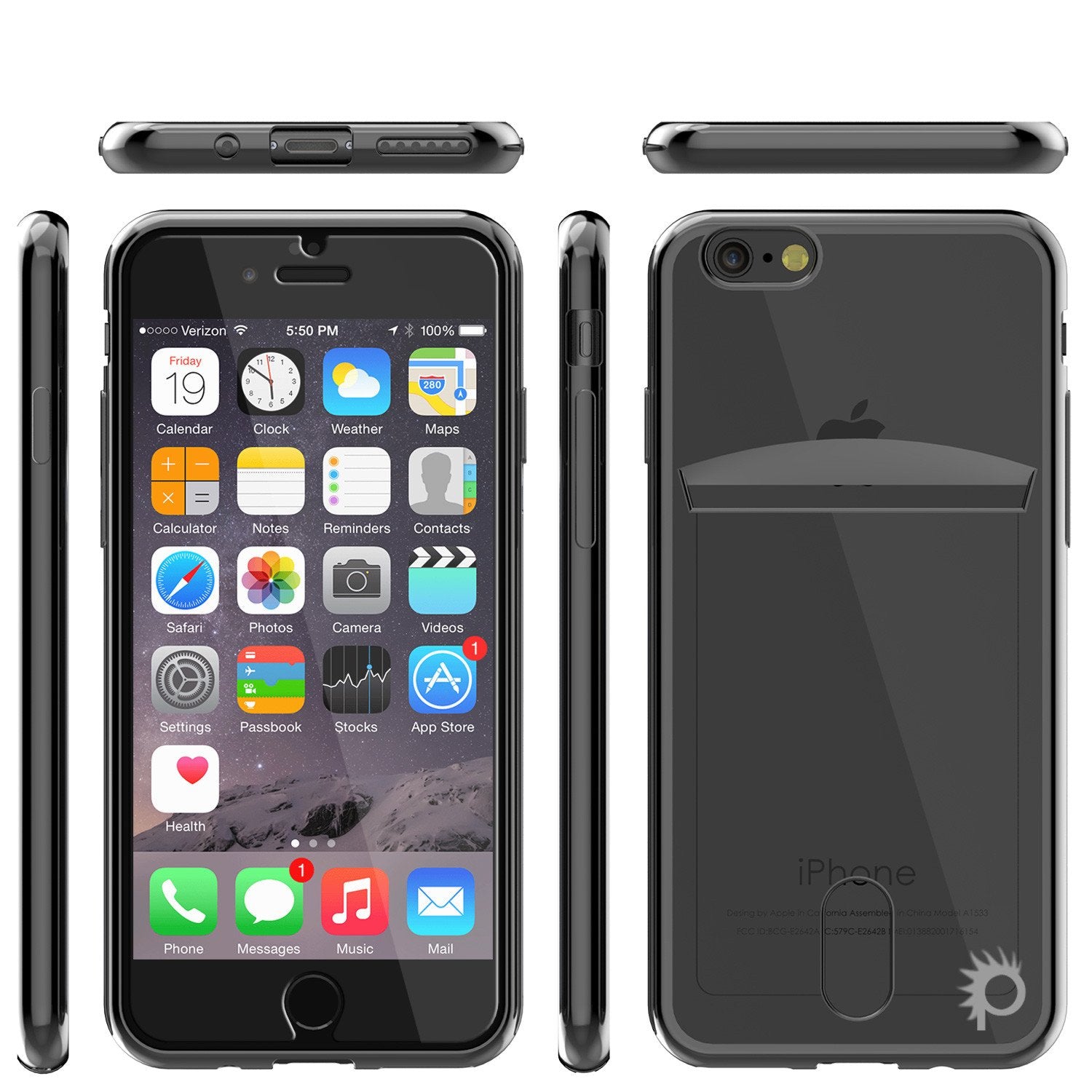 iPhone 7 Case, PUNKCASE® LUCID Black Series | Card Slot | SHIELD Screen Protector | Ultra fit - PunkCase NZ