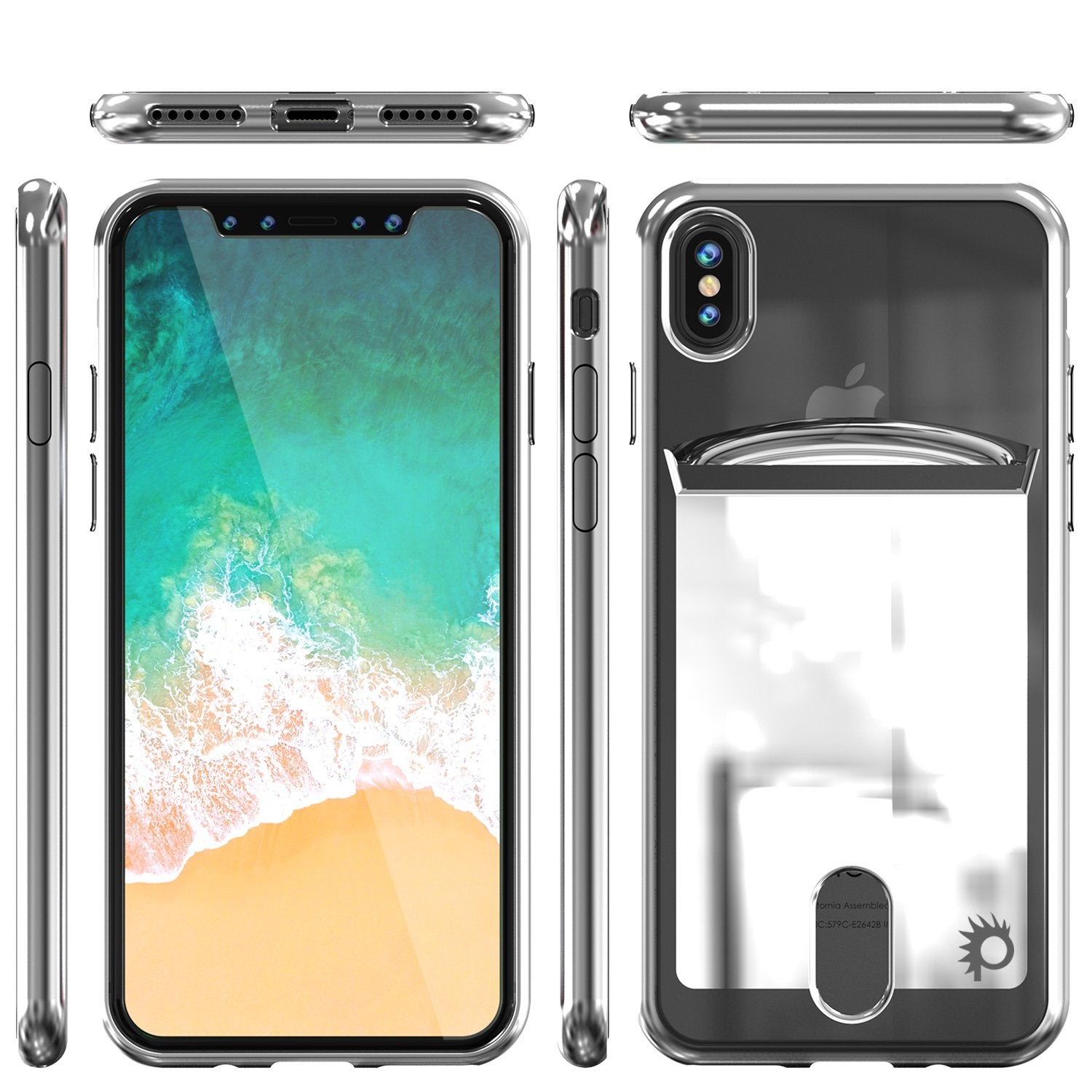 iPhone X Case, PUNKcase [LUCID Series] Slim Fit Protective Dual Layer Armor Cover [Silver] - PunkCase NZ