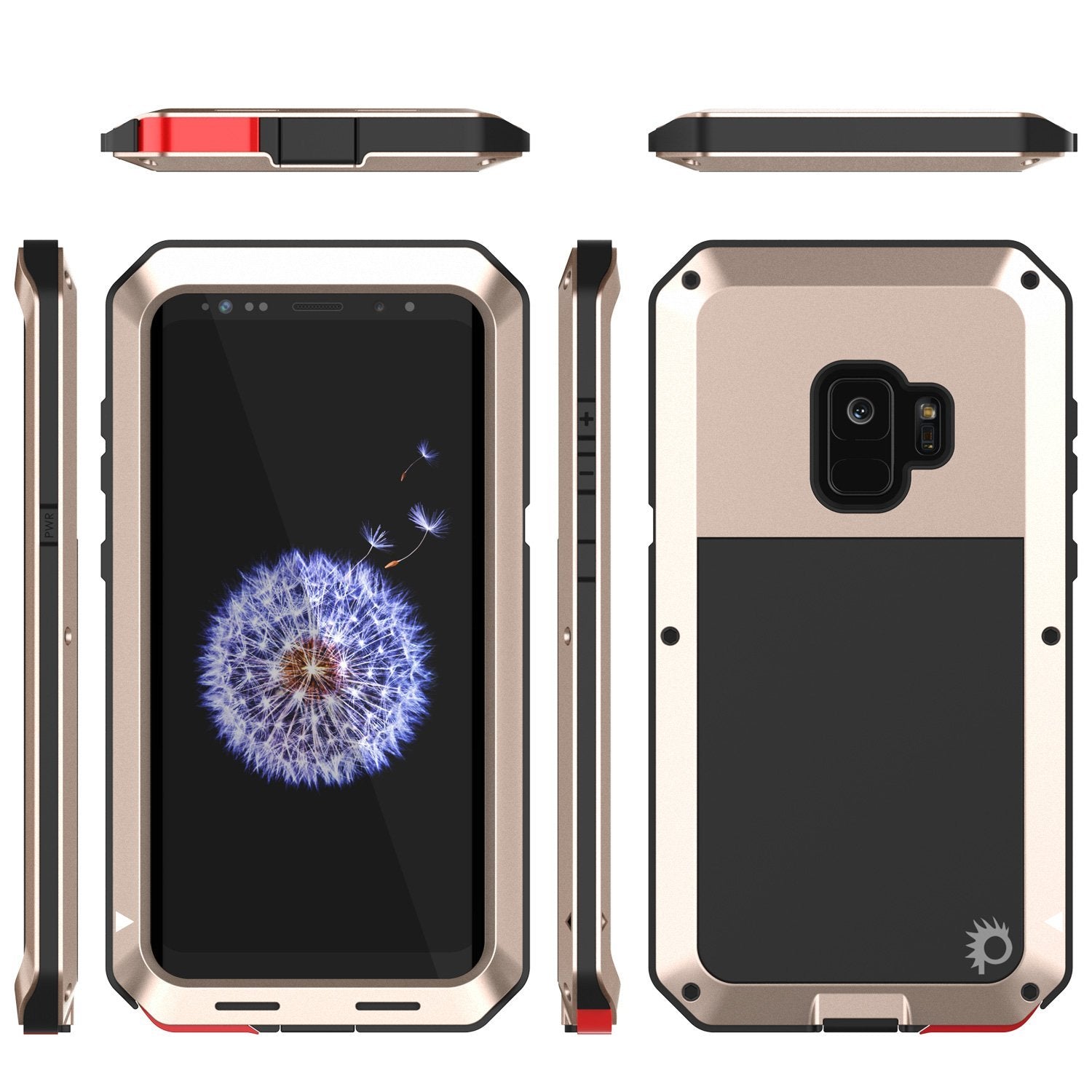 Galaxy S10e Metal Case, Heavy Duty Military Grade Rugged Armor Cover [Gold]