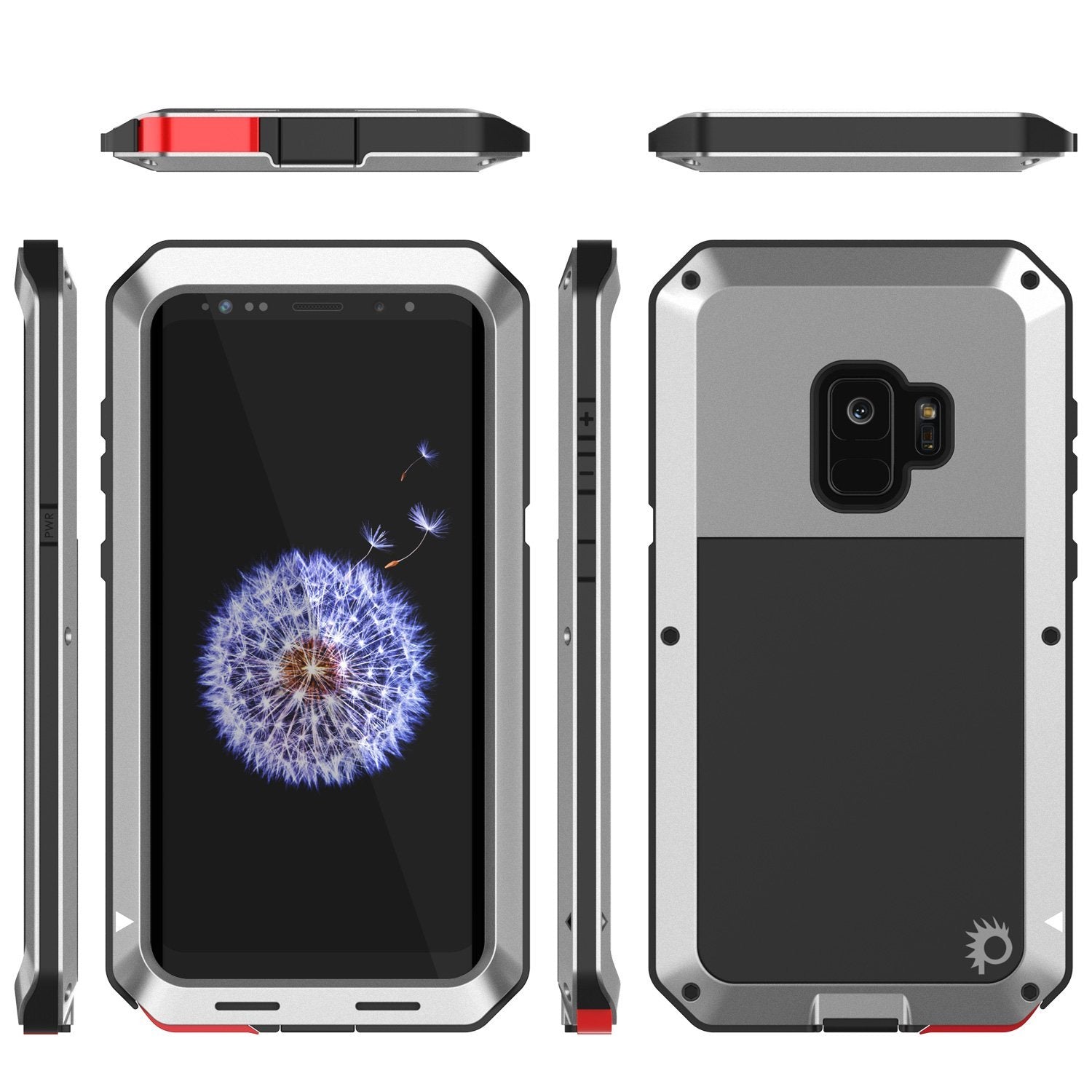 Galaxy S10 Metal Case, Heavy Duty Military Grade Rugged Armor Cover [Silver]