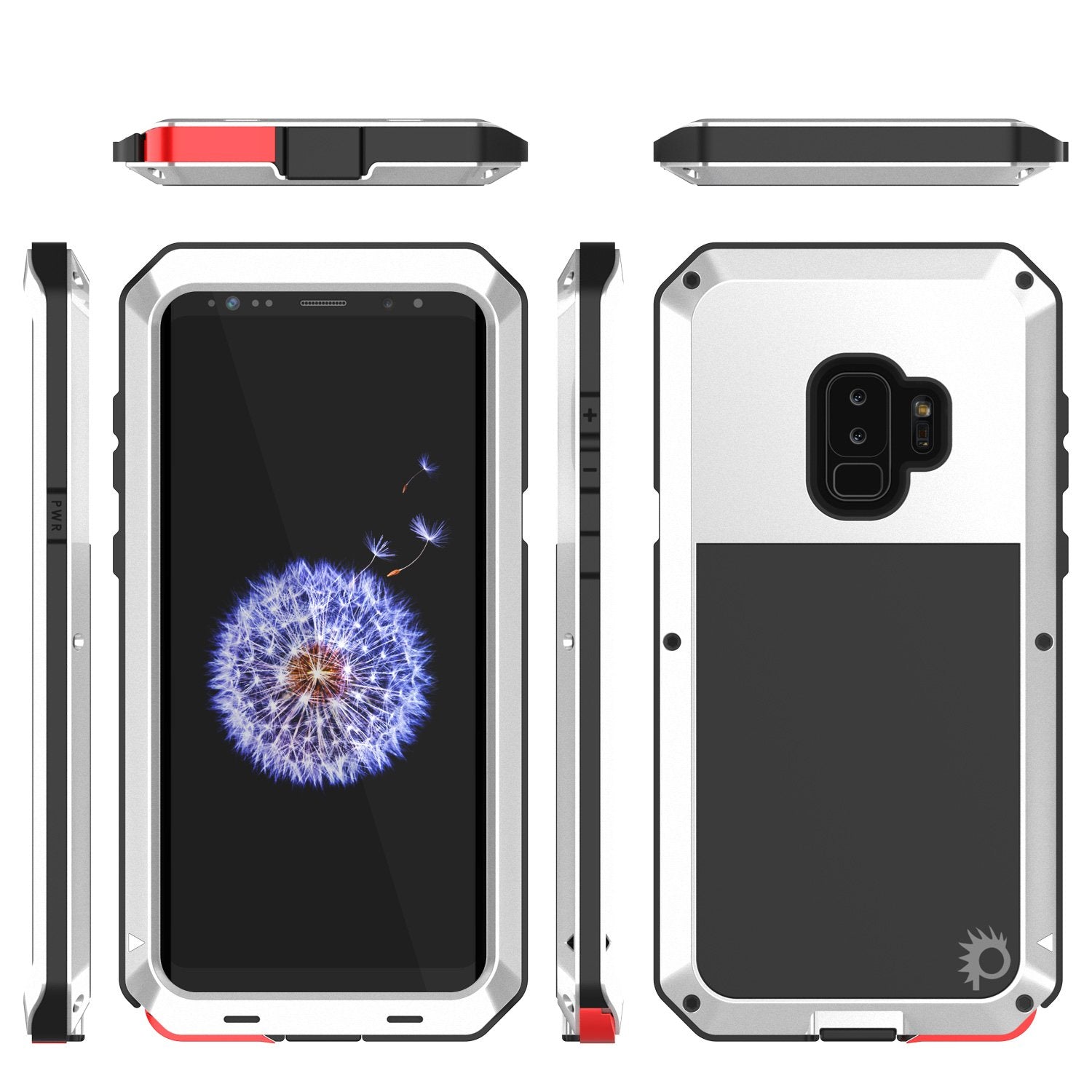 Galaxy S9 Plus Metal Case, Heavy Duty Military Grade Rugged Armor Cover [shock proof] Hybrid Full Body Hard Aluminum & TPU Design [non slip] W/ Prime Drop Protection for Samsung Galaxy S9 Plus [White] - PunkCase NZ