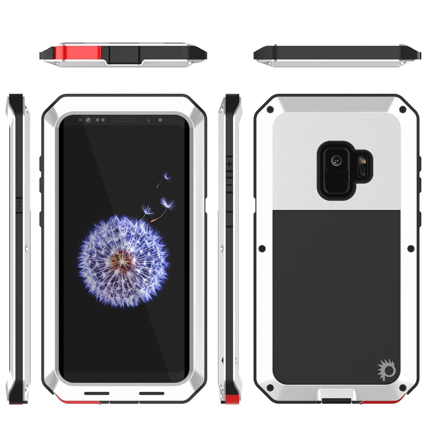 Galaxy S10 Metal Case, Heavy Duty Military Grade Rugged Armor Cover [White]