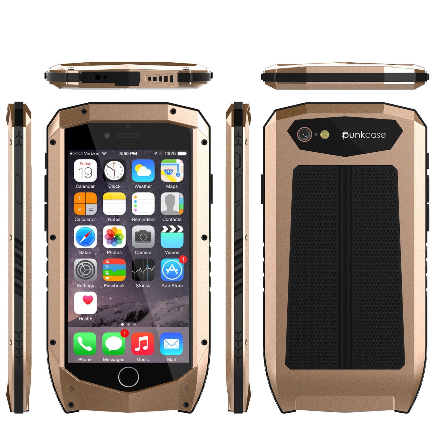 iPhone 6s/6 Case, Punkcase Metallic PRO Gold Series Cover W/ Attached Screen Protector | Touch-ID - PunkCase NZ