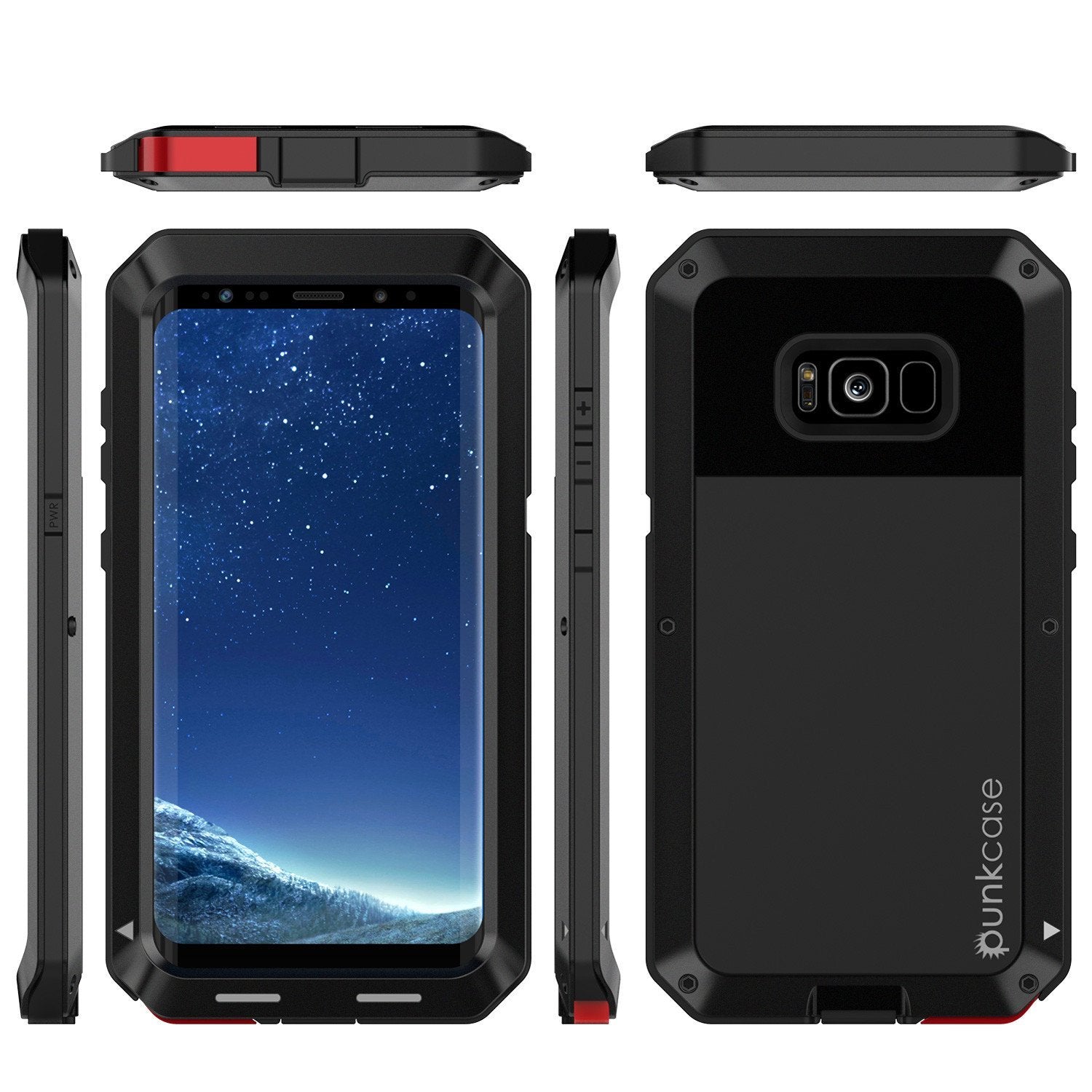 Galaxy Note 8 Case, PUNKcase Metallic Black Shockproof  Slim Metal Armor Case [Black] - PunkCase NZ