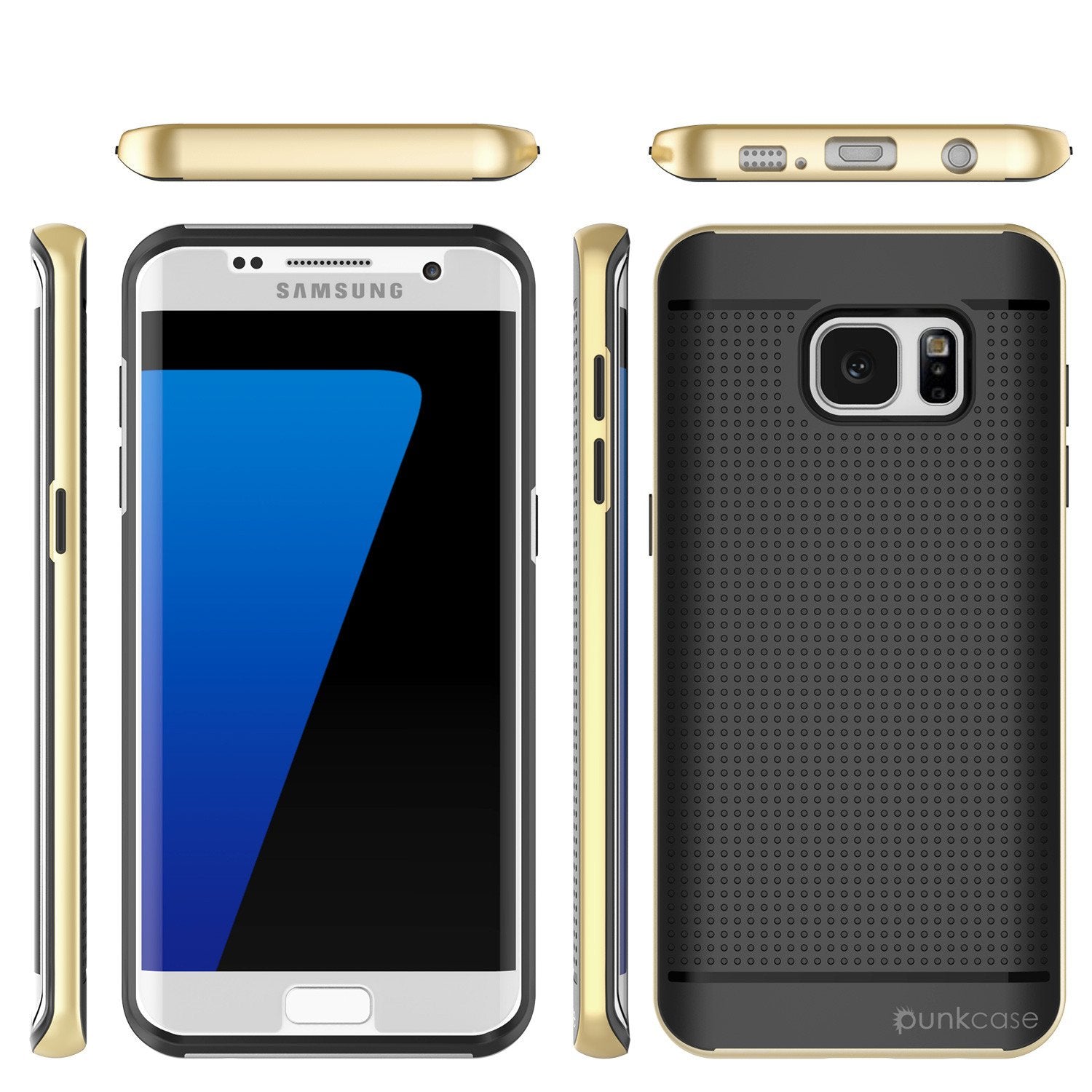 Galaxy S7 Edge Case, PunkCase STEALTH GOLD Series Hybrid 3-Piece Shockproof Dual Layer Cover - PunkCase NZ