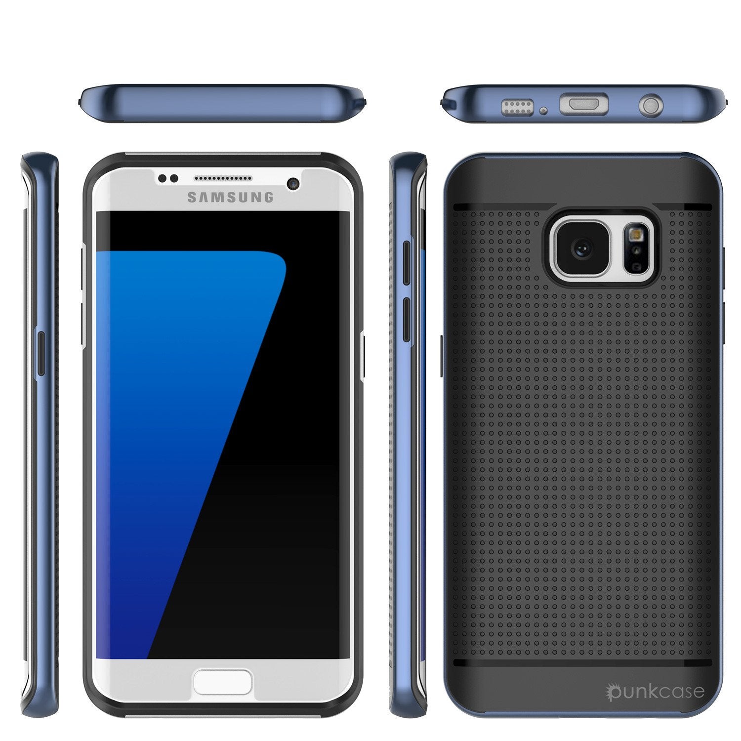 Galaxy S7 Edge Case, PunkCase STEALTH Navy Blue Series Hybrid 3-Piece Shockproof Dual Layer Cover - PunkCase NZ
