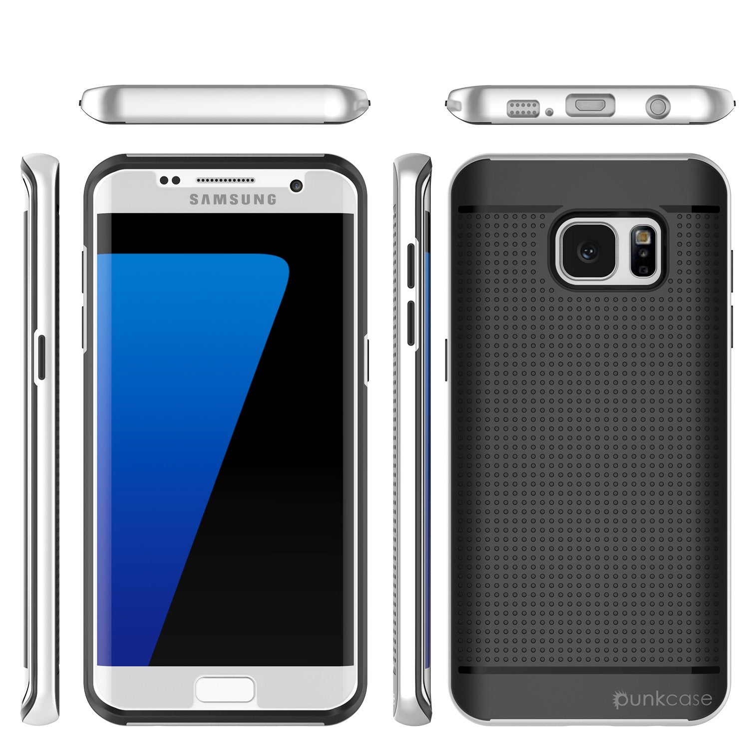 Galaxy S7 Edge Case, PunkCase STEALTH Silver Series Hybrid 3-Piece Shockproof Dual Layer Cover - PunkCase NZ