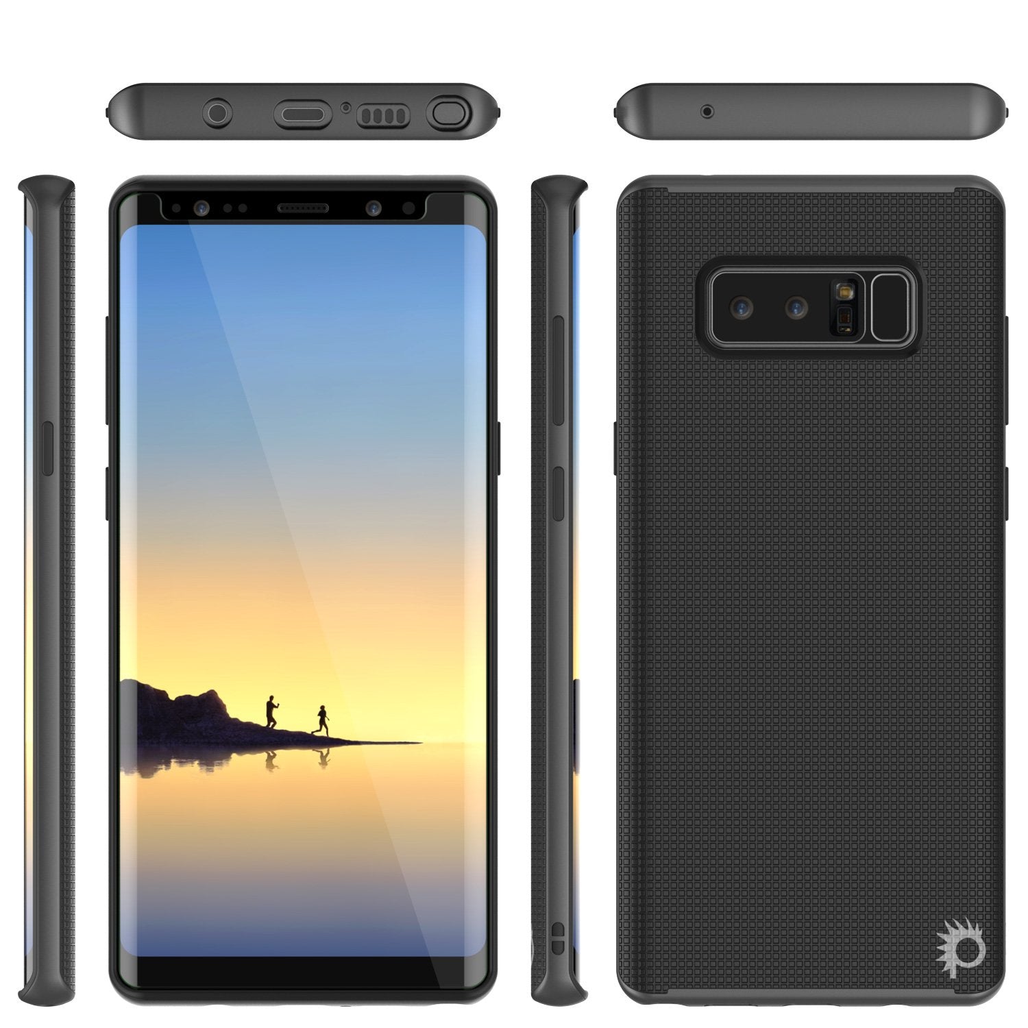 Galaxy Note 8 Case, PunkCase [Stealth Series] Hybrid 3-Piece Shockproof Dual Layer Cover [Non-Slip] [Soft TPU + PC Bumper] with PUNKSHIELD Screen Protector for Samsung Note 8 [Grey] - PunkCase NZ