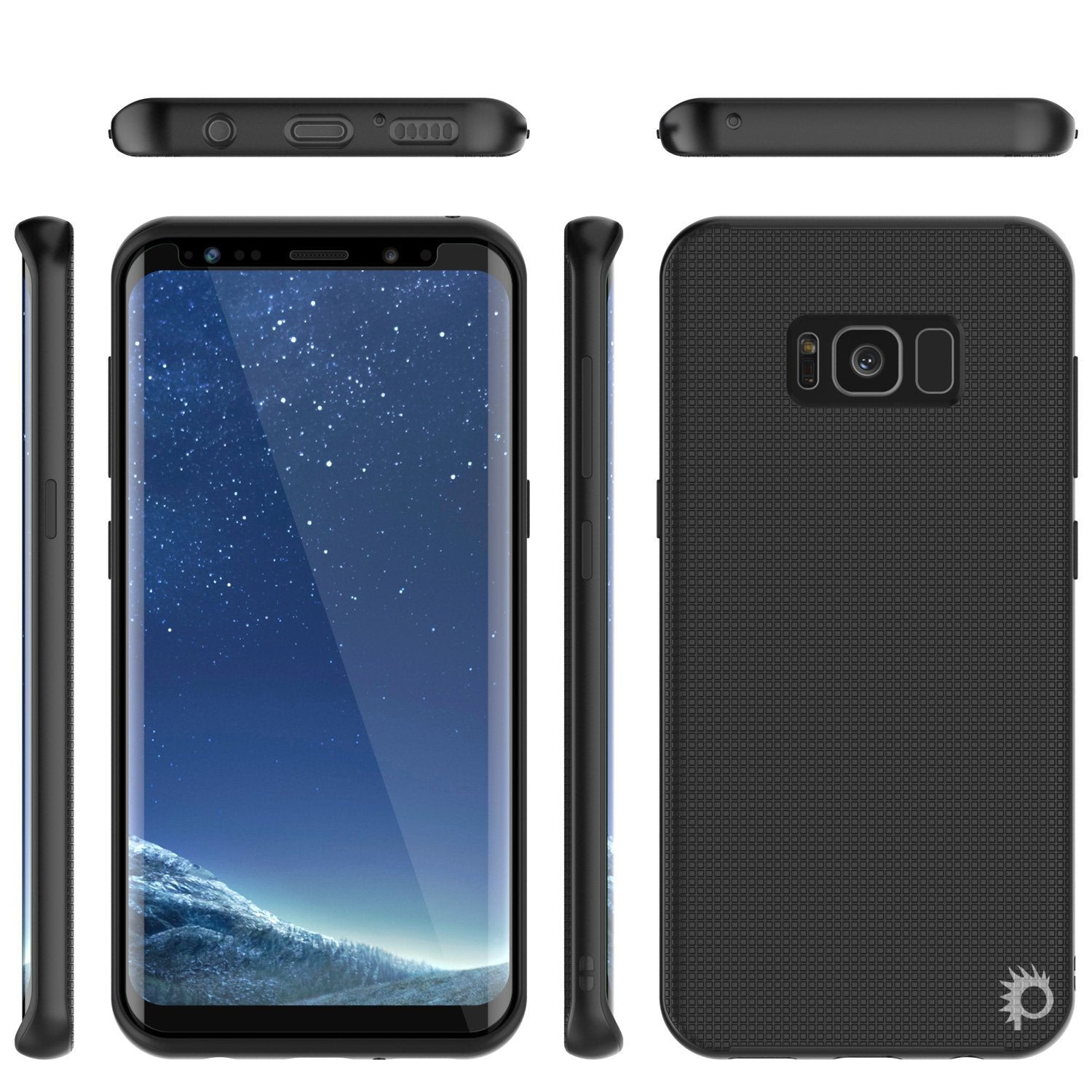 Galaxy S8 PLUS Case, PunkCase [Stealth Series] Hybrid 3-Piece Shockproof Dual Layer Cover [Non-Slip] [Soft TPU + PC Bumper] with PUNKSHIELD Screen Protector for Samsung S8+ [Black] - PunkCase NZ