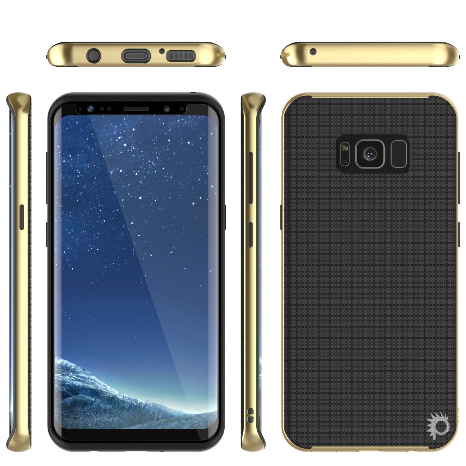 Galaxy S8 PLUS Case, PunkCase [Stealth Series] Hybrid 3-Piece Shockproof Dual Layer Cover [Non-Slip] [Soft TPU + PC Bumper] with PUNKSHIELD Screen Protector for Samsung S8+ [Gold] - PunkCase NZ