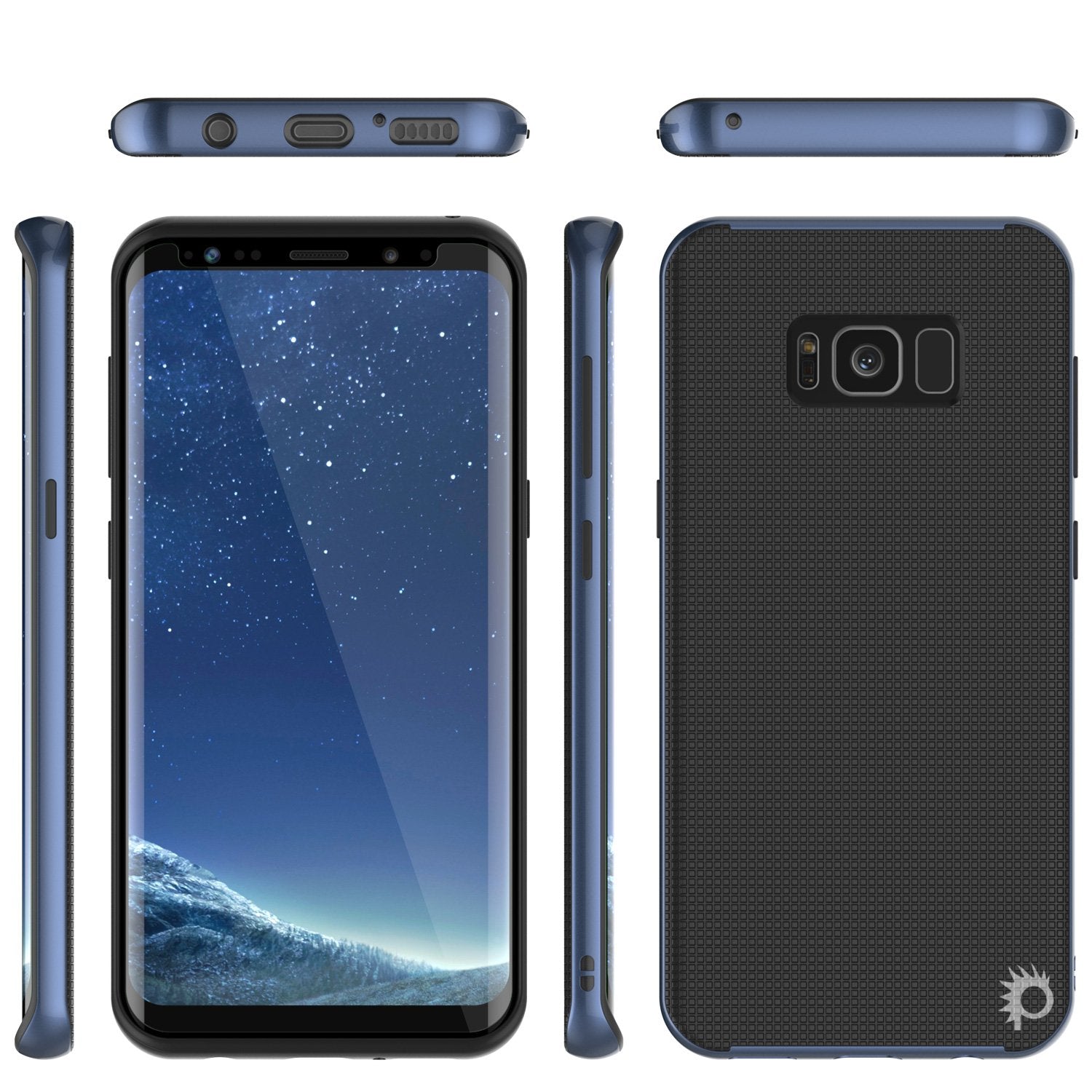 Galaxy S8 PLUS Case, PunkCase [Stealth Series] Hybrid 3-Piece Shockproof Dual Layer Cover [Non-Slip] [Soft TPU + PC Bumper] with PUNKSHIELD Screen Protector for Samsung S8+ [Navy Blue] - PunkCase NZ