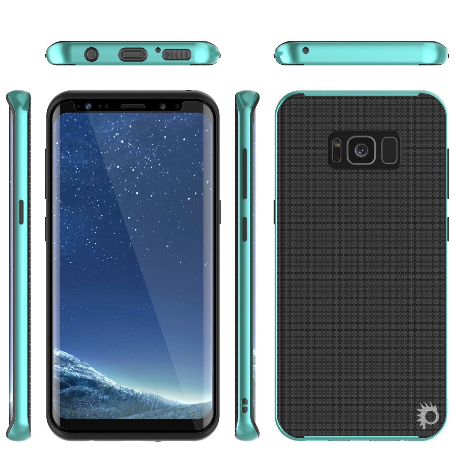 Galaxy S8 Case, PunkCase [Stealth Series] Hybrid 3-Piece Shockproof Dual Layer Cover [Non-Slip] [Soft TPU + PC Bumper] with PUNKSHIELD Screen Protector for Samsung S8 Edge [Teal] - PunkCase NZ