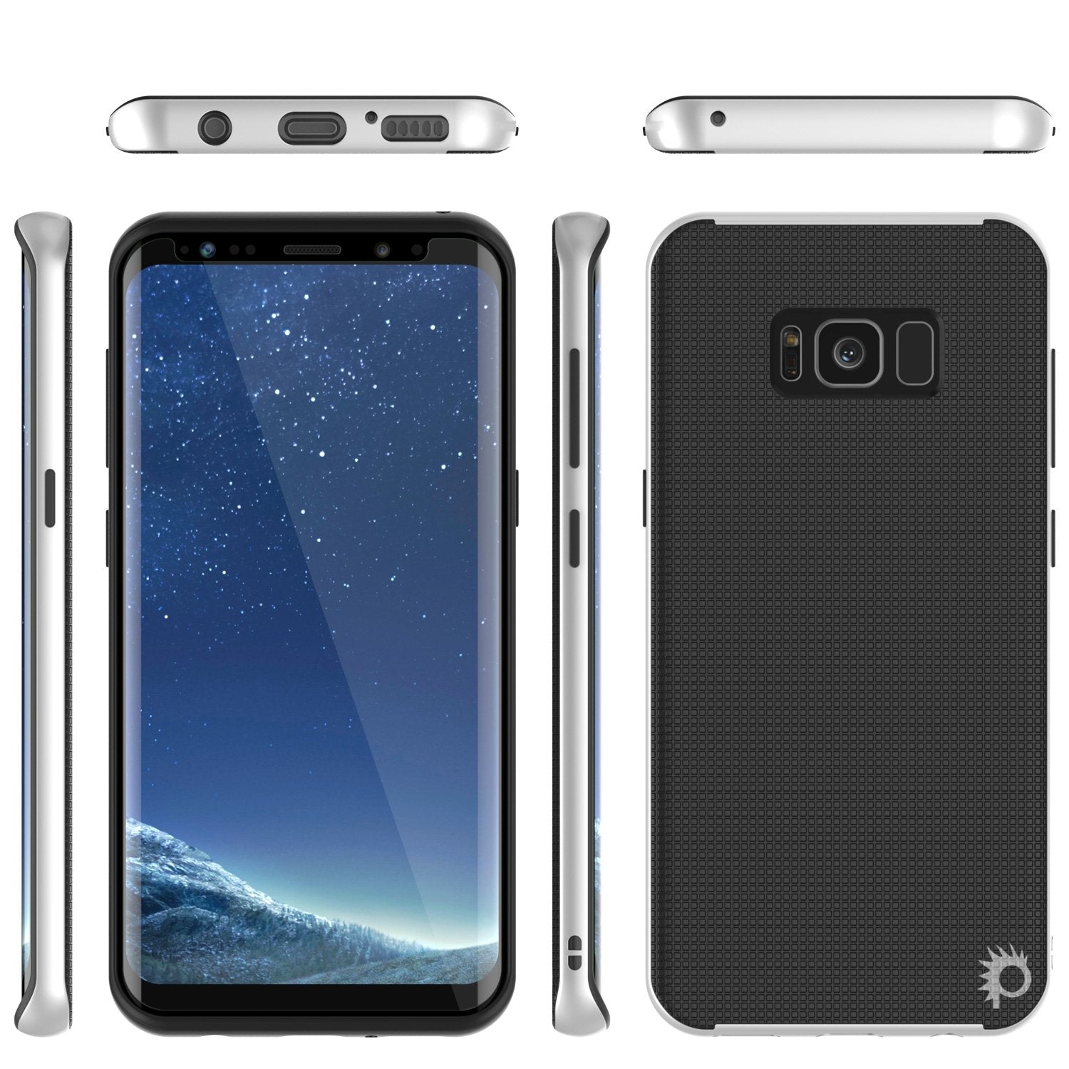 Galaxy S8 PLUS Case, PunkCase [Stealth Series] Hybrid 3-Piece Shockproof Dual Layer Cover [Non-Slip] [Soft TPU + PC Bumper] with PUNKSHIELD Screen Protector for Samsung S8+ [White] - PunkCase NZ