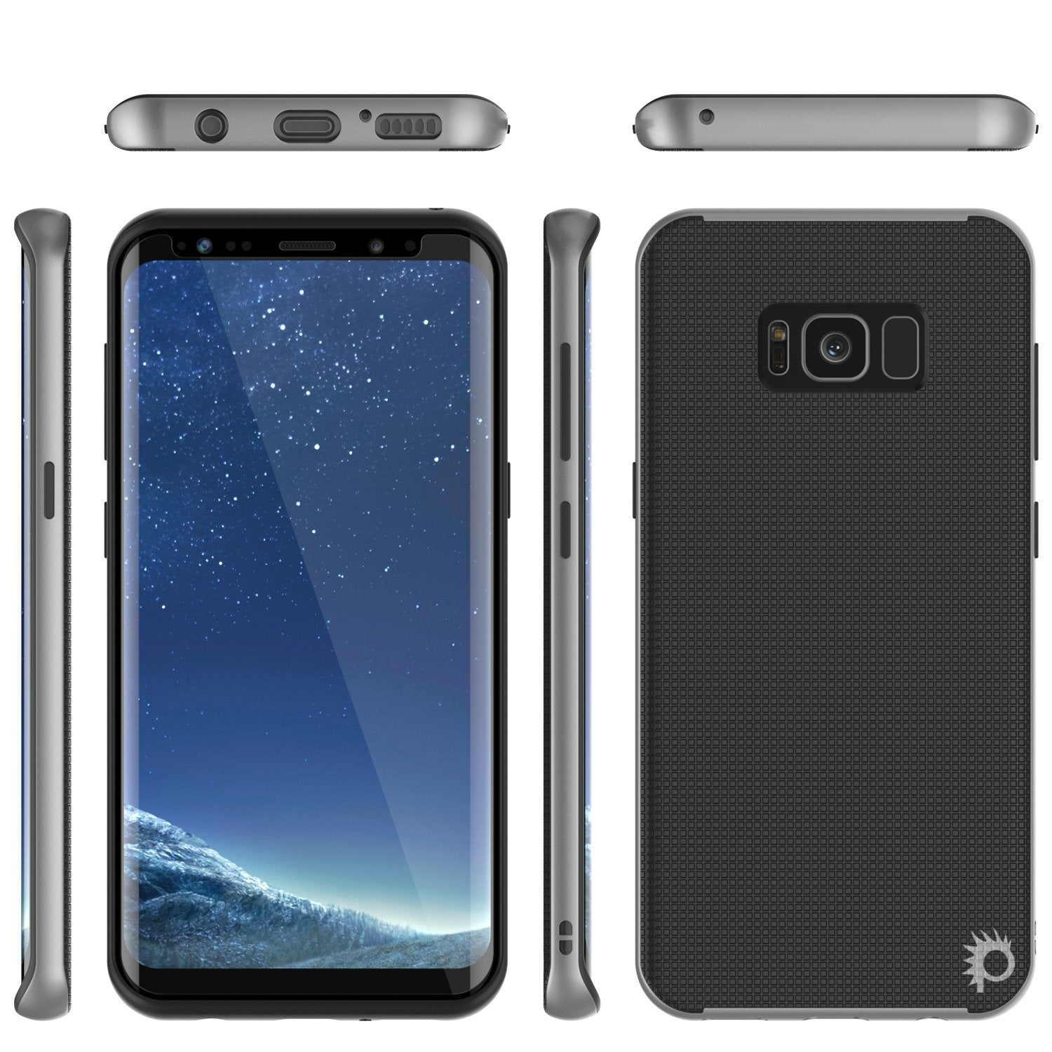 Galaxy S8 Case, PunkCase [Stealth Series] Hybrid 3-Piece Shockproof Dual Layer Cover [Non-Slip] [Soft TPU + PC Bumper] with PUNKSHIELD Screen Protector for Samsung S8 Edge [Silver] - PunkCase NZ