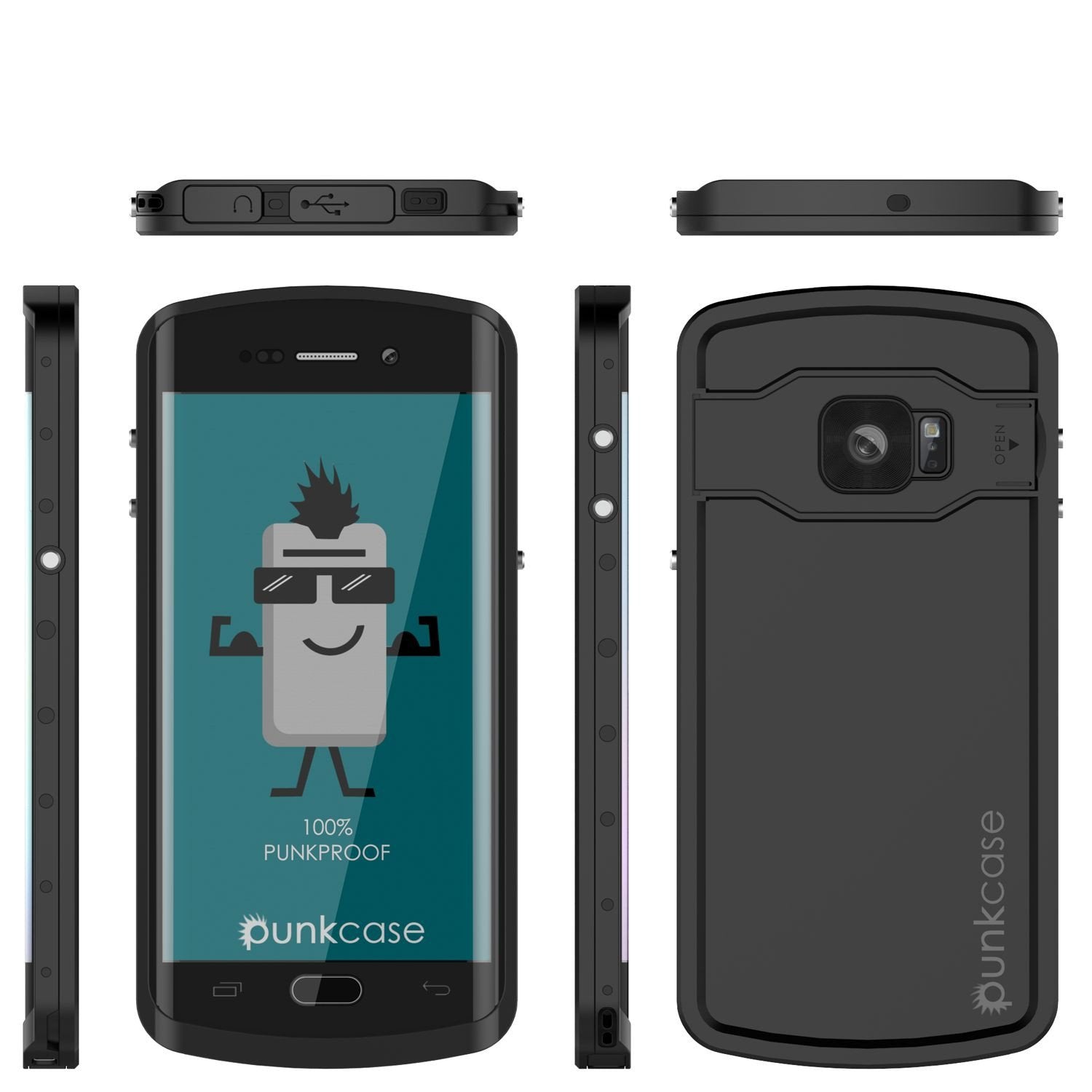 Galaxy S6 EDGE Plus Waterproof Case, Punkcase StudStar Black Shock/Dirt Proof | Lifetime Warranty - PunkCase NZ