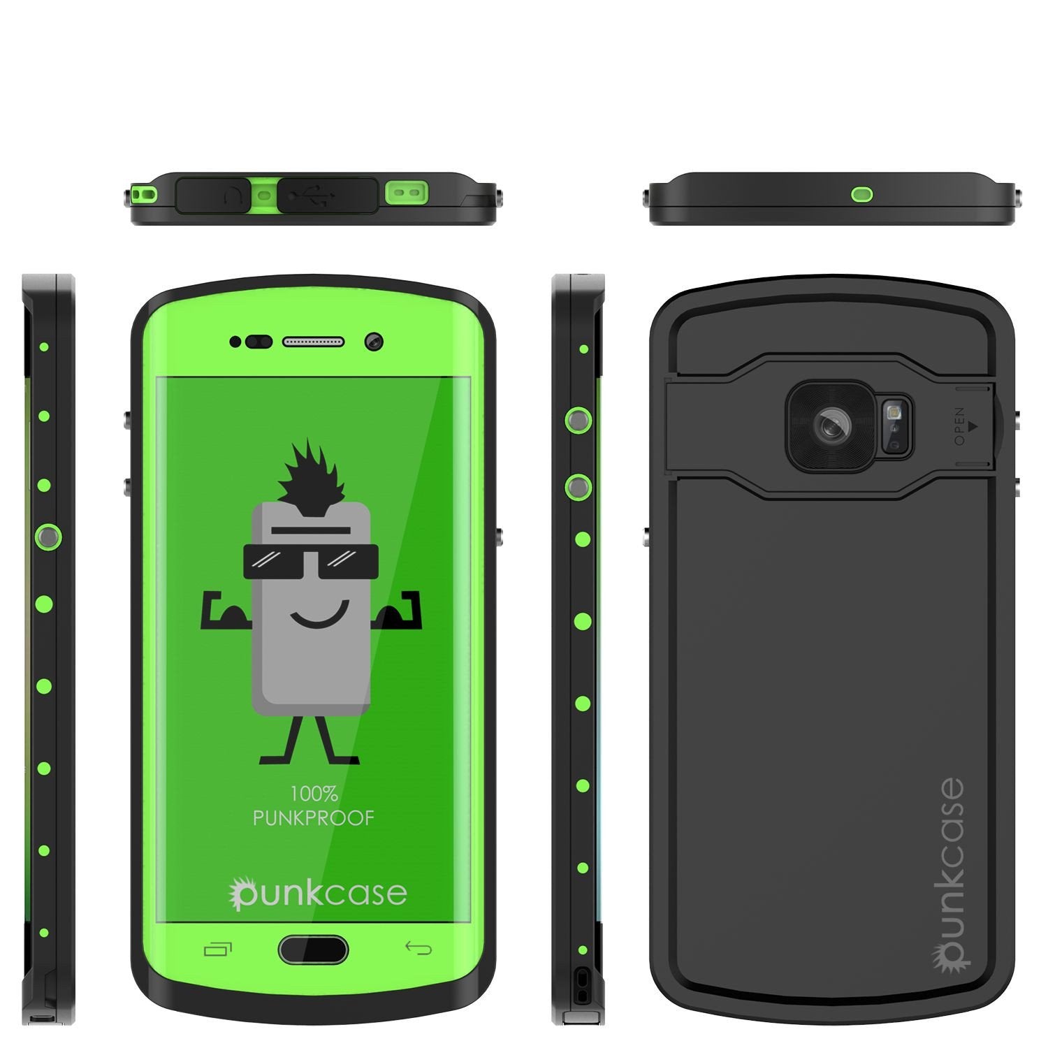 Galaxy s6 EDGE Plus Waterproof Case, Punkcase StudStar Light Green Series | Lifetime Warranty - PunkCase NZ