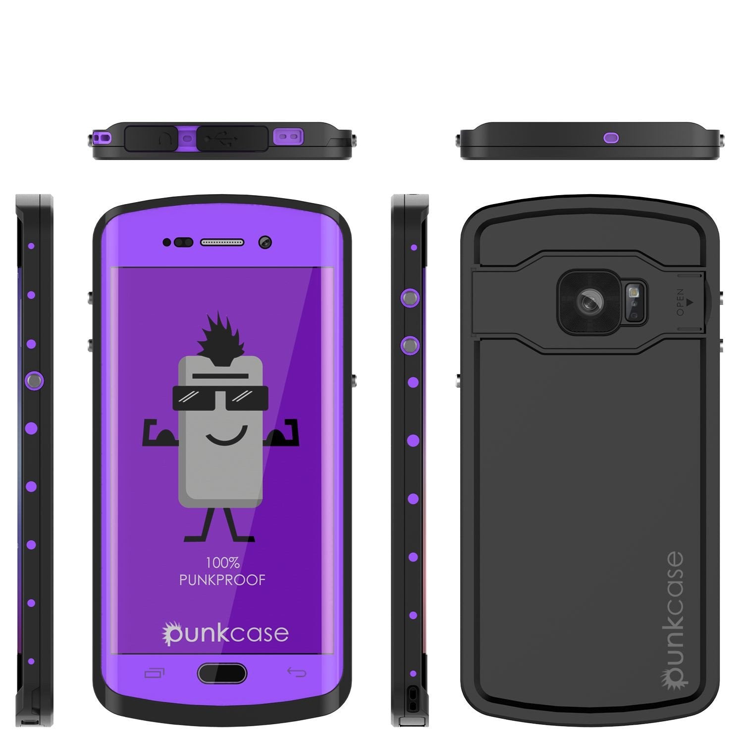 Galaxy s6 EDGE Plus Waterproof Case, Punkcase StudStar Purple Water/Shock Proof | Lifetime Warranty - PunkCase NZ