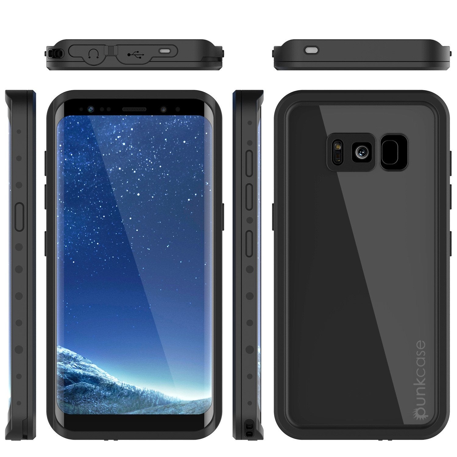 Galaxy S8 Waterproof Case PunkCase StudStar Black Thin 6.6ft Underwater IP68 Shock/Snow Proof - PunkCase NZ