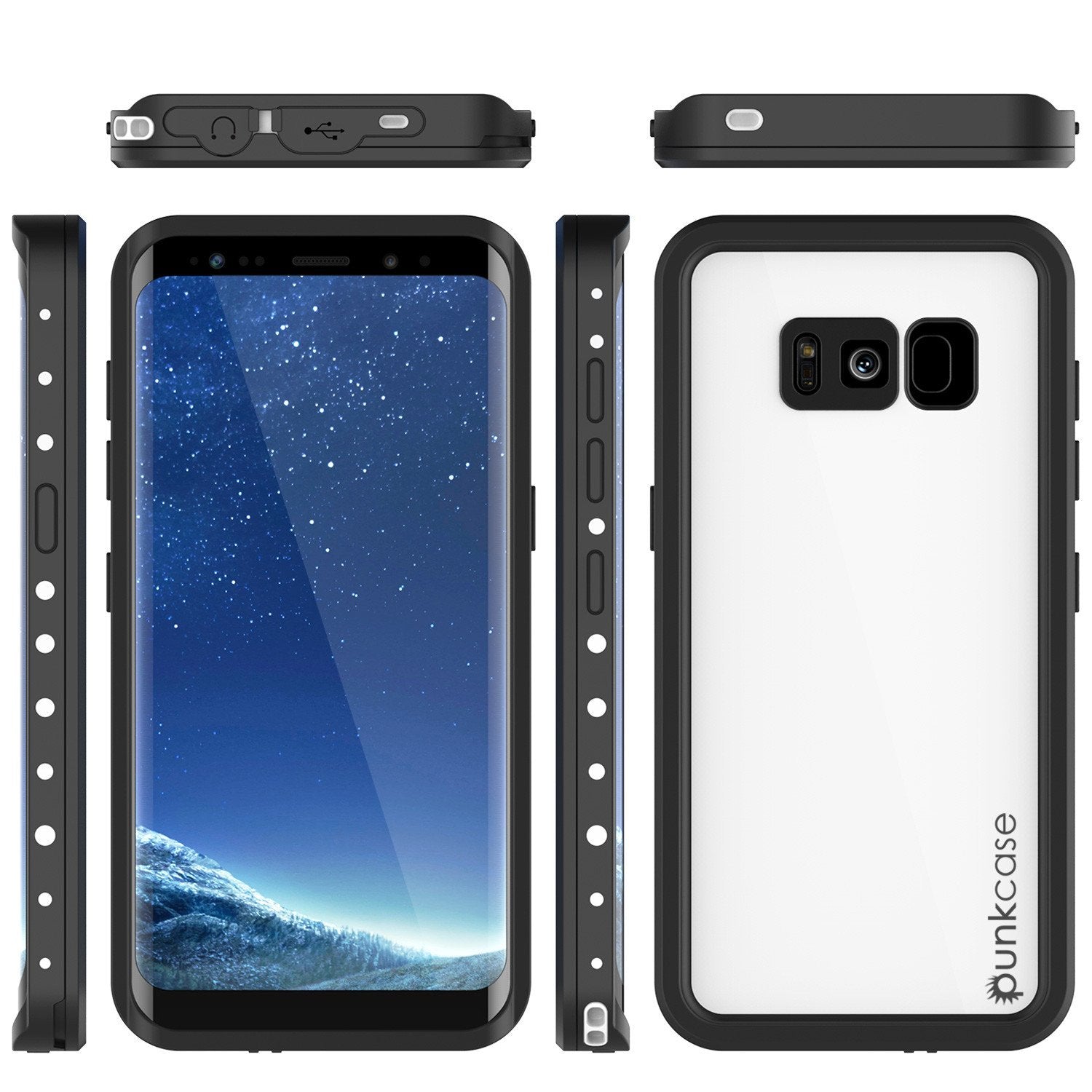 Galaxy S8 Plus Waterproof Case, Punkcase StudStar White Thin 6.6ft Underwater IP68 Shock/Snow Proof - PunkCase NZ