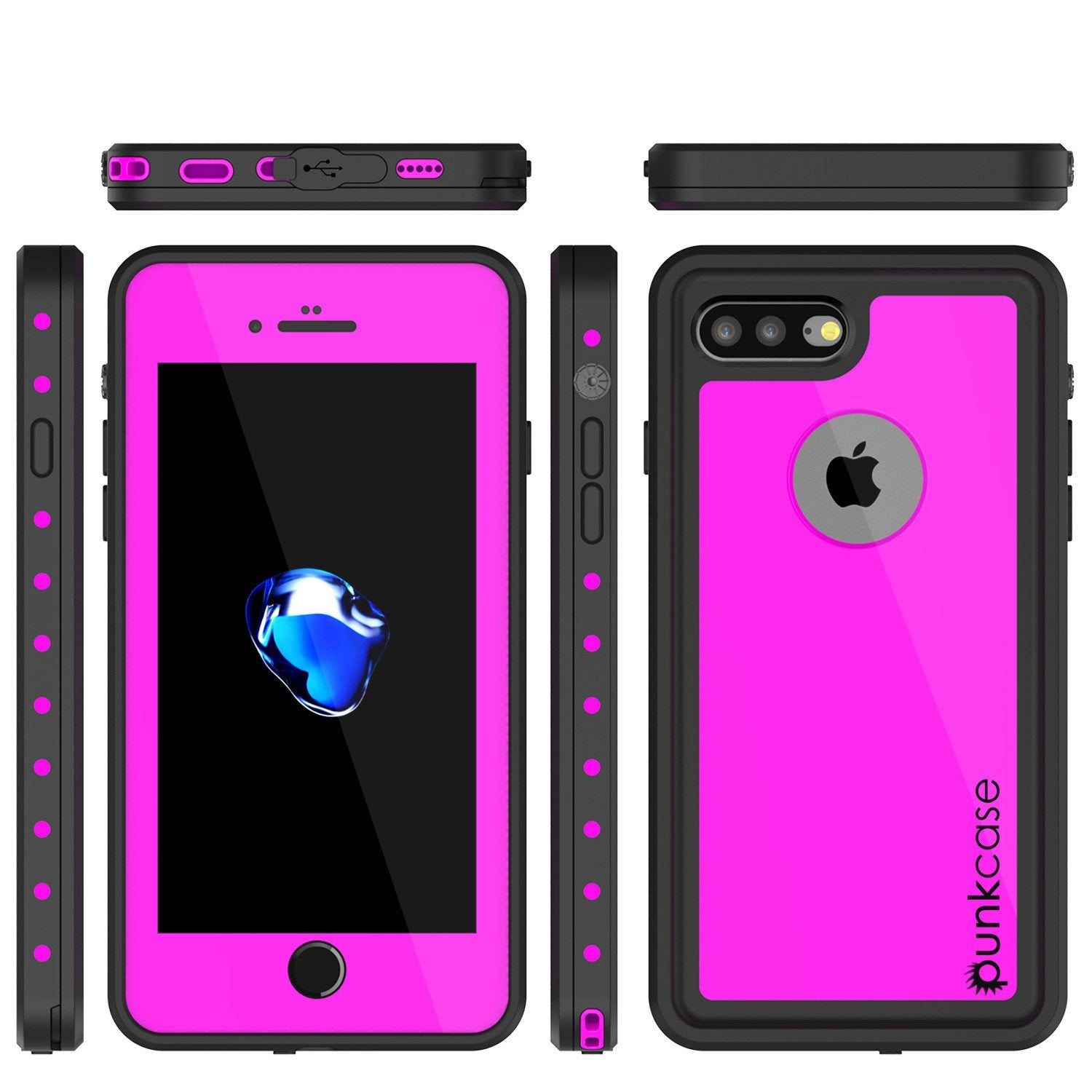 iPhone 7+ Plus Waterproof IP68 Case, Punkcase [Pink] [StudStar Series] [Slim Fit] [Dirtproof] - PunkCase NZ