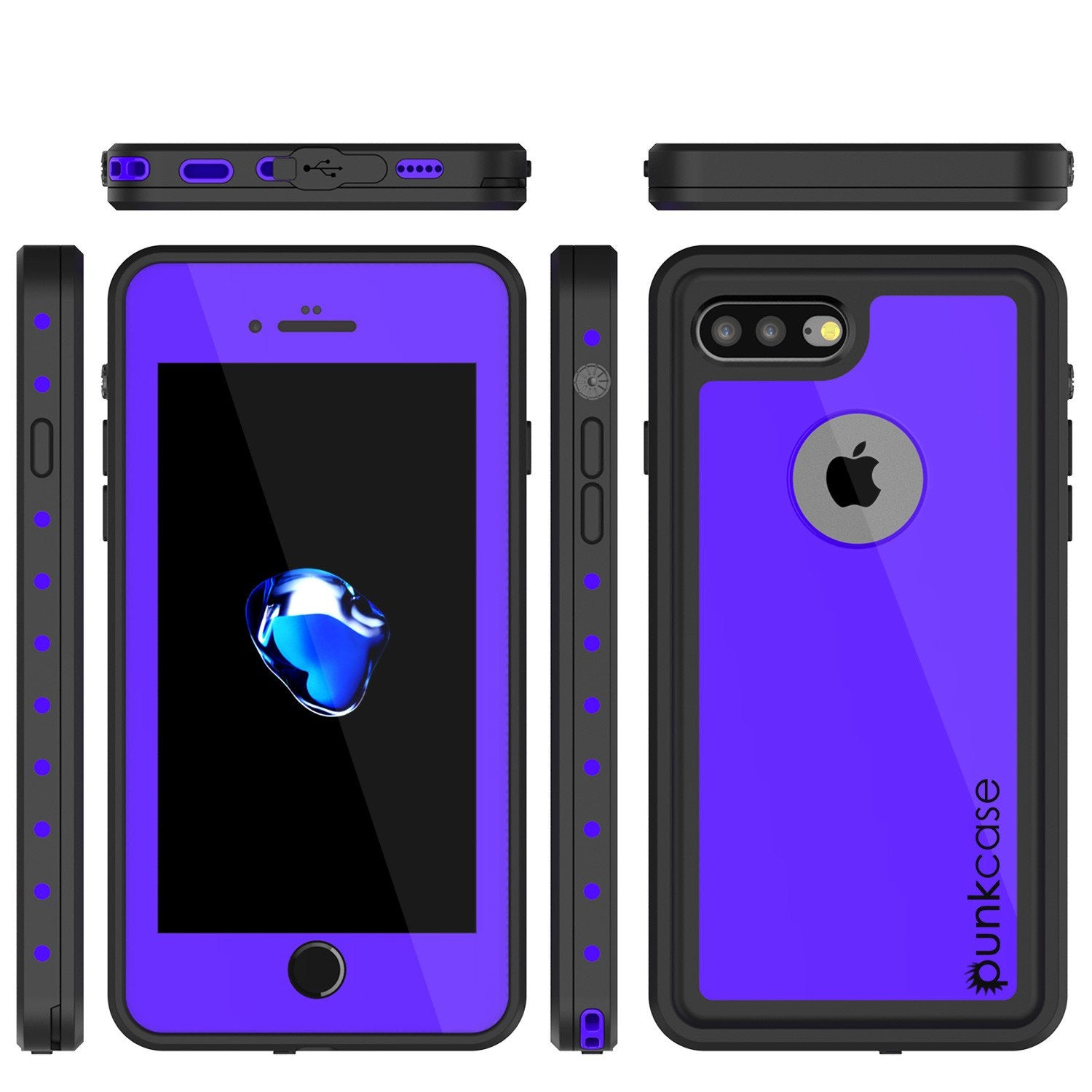 iPhone 7+ Plus Waterproof IP68 Case, Punkcase [Puple] [StudStar Series] [Slim Fit] [Dirtproof] - PunkCase NZ