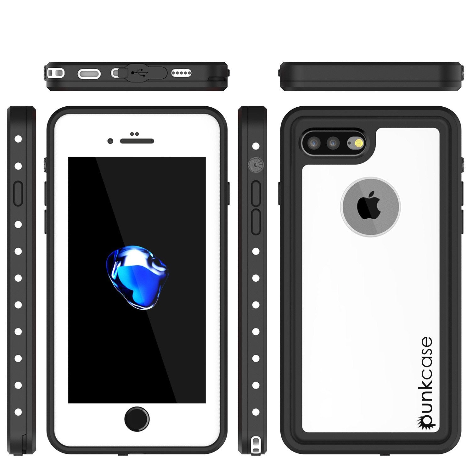 iPhone 7+ Plus Waterproof IP68 Case, Punkcase [White] [StudStar Series] [Slim Fit] [Dirtproof] - PunkCase NZ