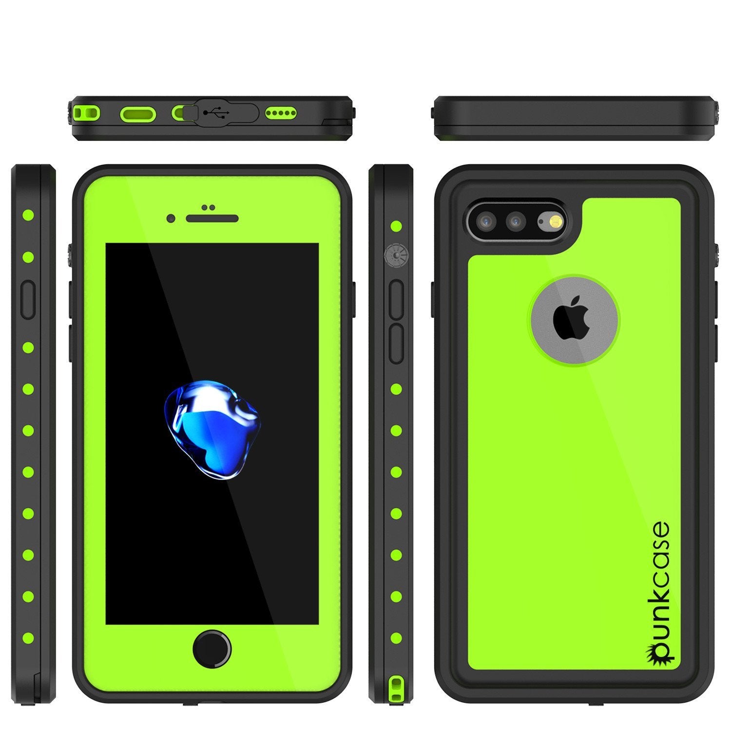 iPhone 8+ Plus Waterproof IP68 Case, Punkcase [Light Green] [StudStar Series] [Slim Fit] [Dirtproof] - PunkCase NZ