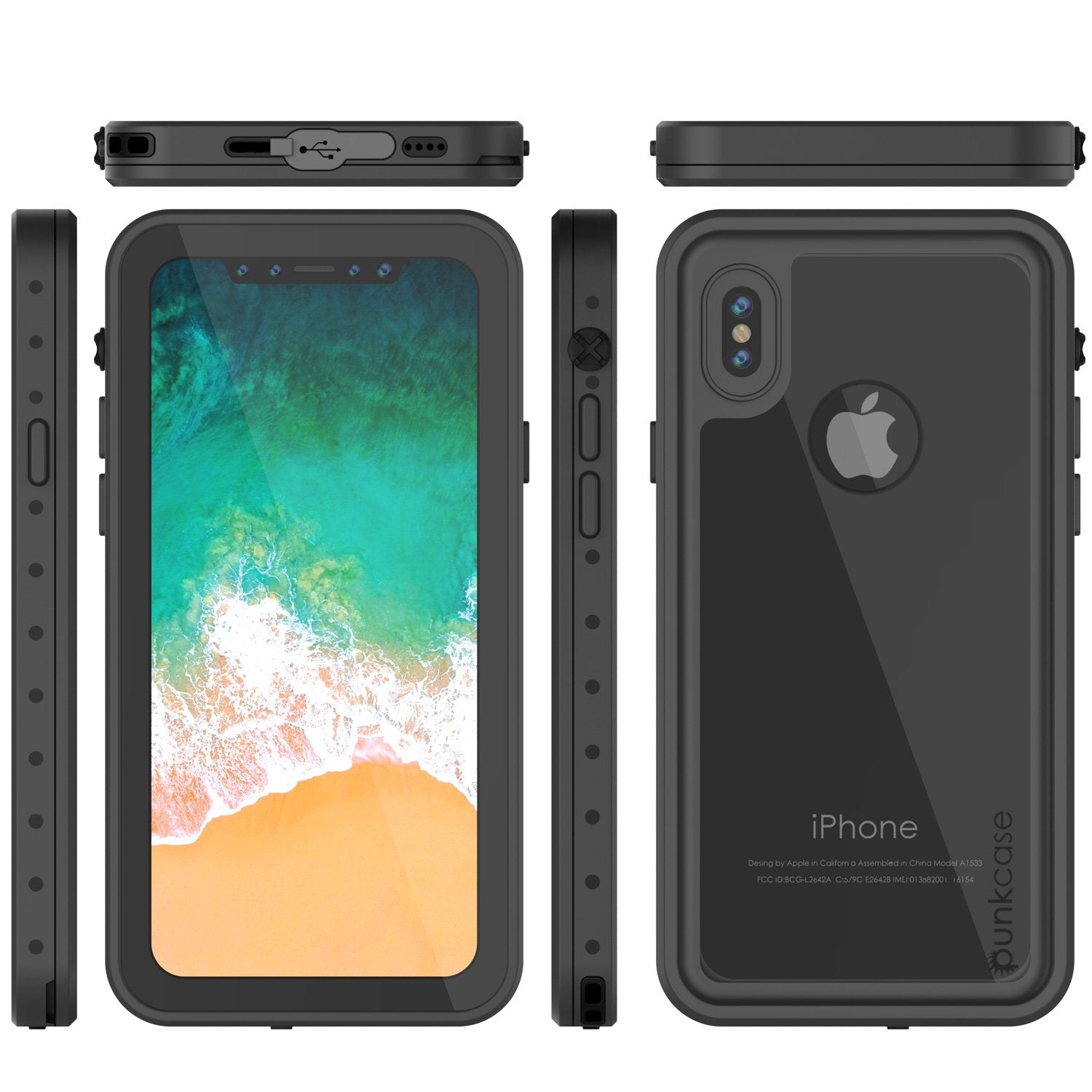 iPhone X Waterproof IP68 Case, Punkcase [Clear] [StudStar Series] [Slim Fit] [Dirtproof] - PunkCase NZ