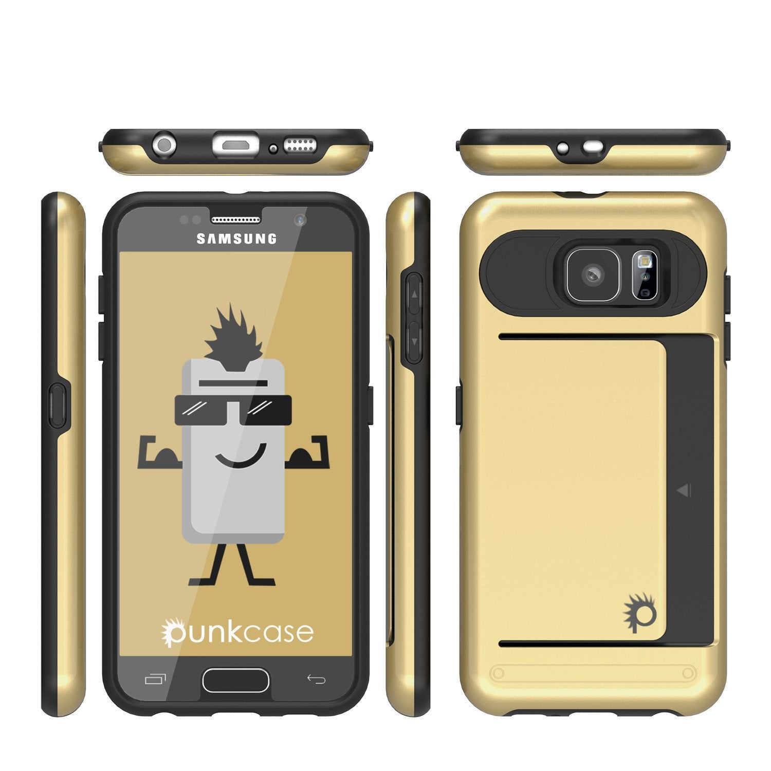 Galaxy S6 EDGE Case PunkCase CLUTCH Gold Series Slim Armor Soft Cover Case w/ Screen Protector - PunkCase NZ