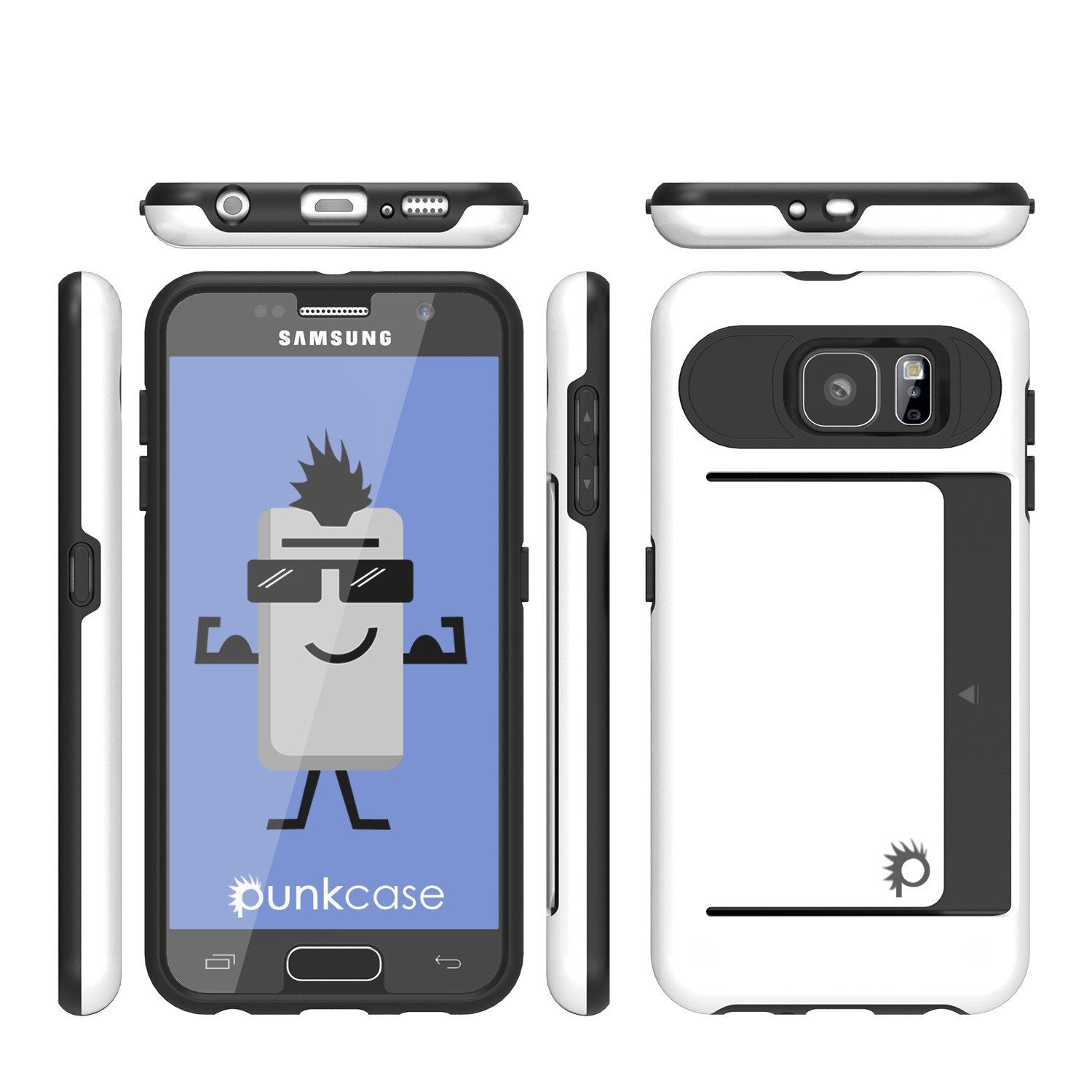 Galaxy S6 EDGE Plus Case PunkCase CLUTCH White Series Slim Armor Soft Cover Case w/ Screen Protector - PunkCase NZ