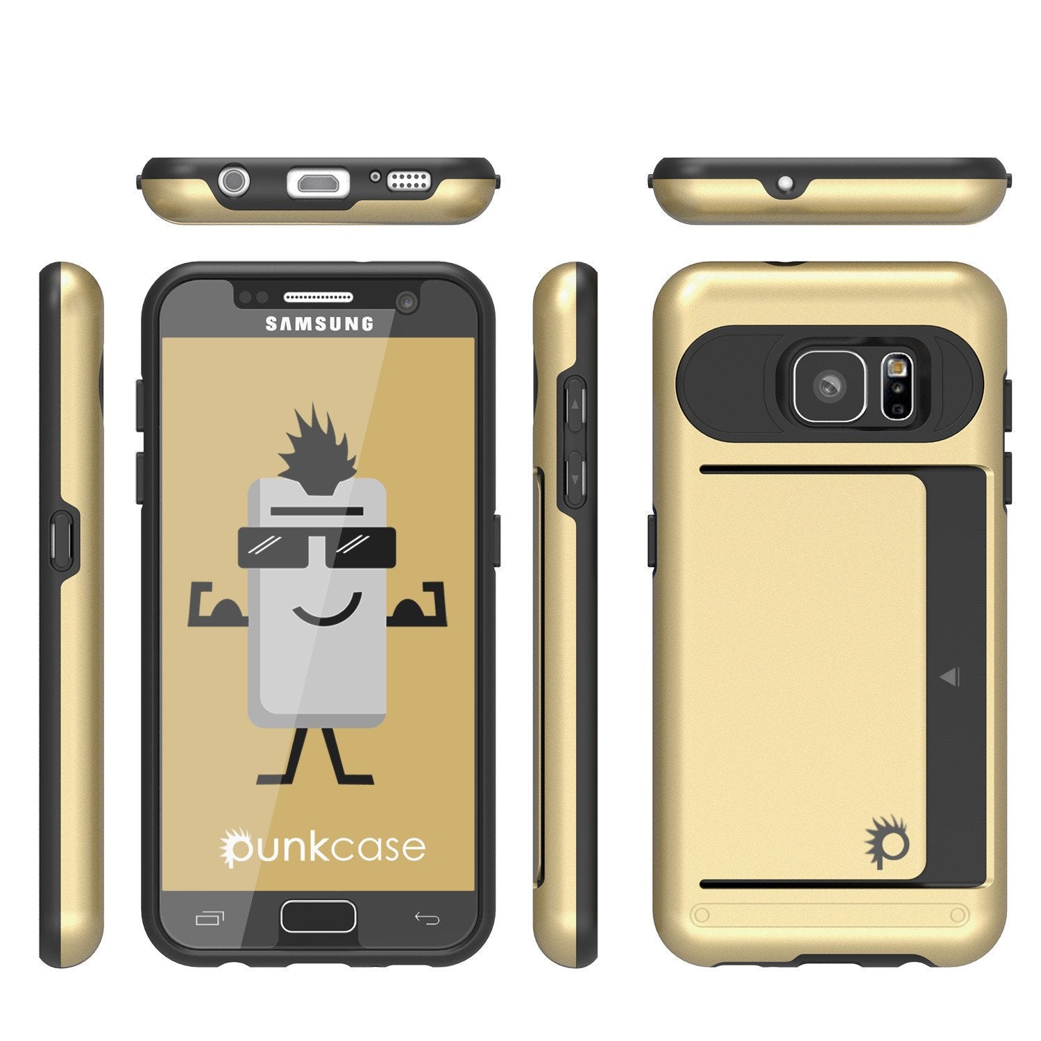 Galaxy S7 EDGE Case PunkCase CLUTCH Gold Series Slim Armor Soft Cover Case w/ Screen Protector - PunkCase NZ