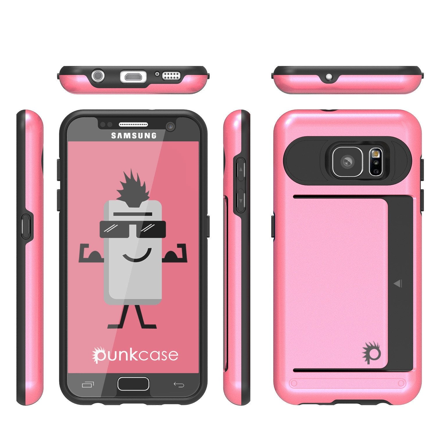 Galaxy S7 EDGE Case PunkCase CLUTCH Pink Series Slim Armor Soft Cover Case w/ Screen Protector - PunkCase NZ