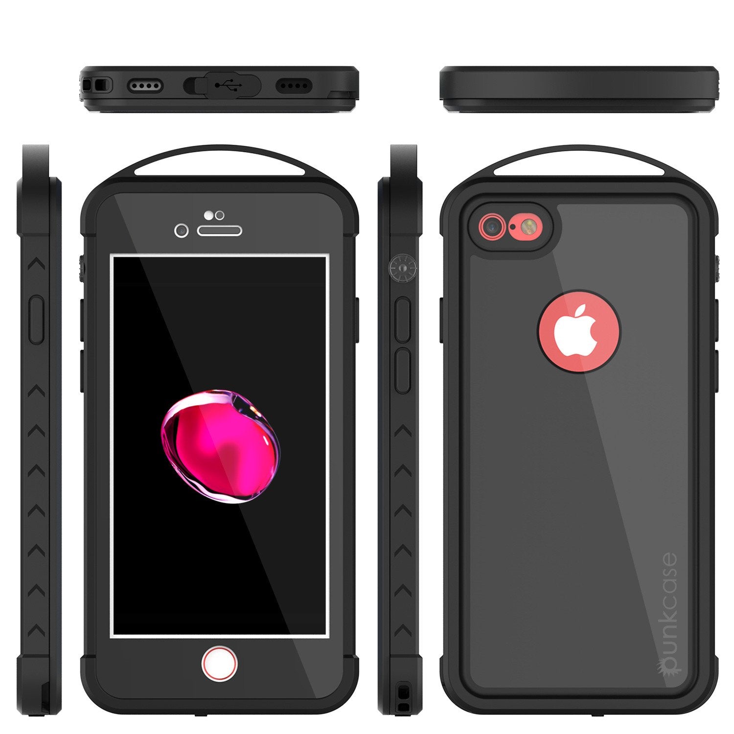iPhone 7 Waterproof Case, Punkcase ALPINE Series, Black | Heavy Duty Armor Cover - PunkCase NZ