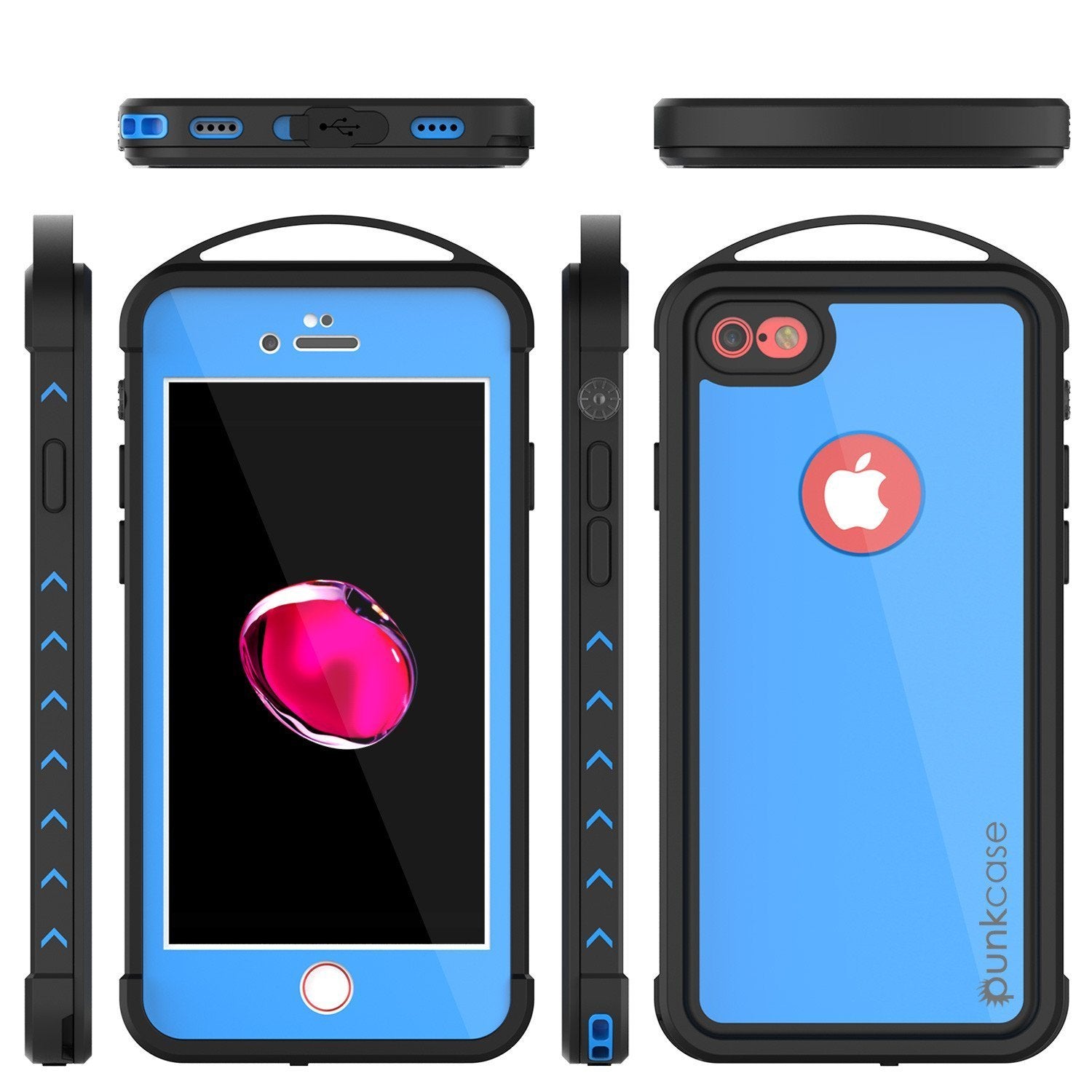 iPhone SE (4.7") Waterproof Case, Punkcase ALPINE Series, Light Blue | Heavy Duty Armor Cover