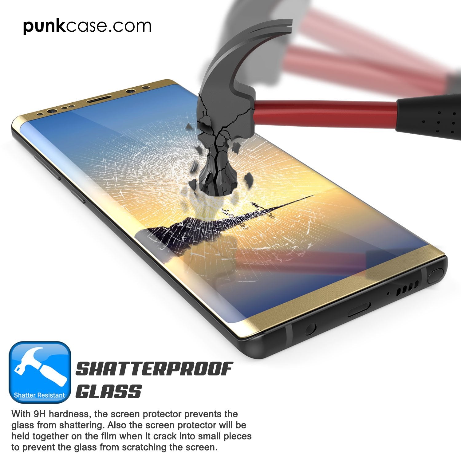 Galaxy Note 9 Black Punkcase Glass SHIELD Tempered Glass Screen Protector 0.33mm Thick 9H Glass - PunkCase NZ