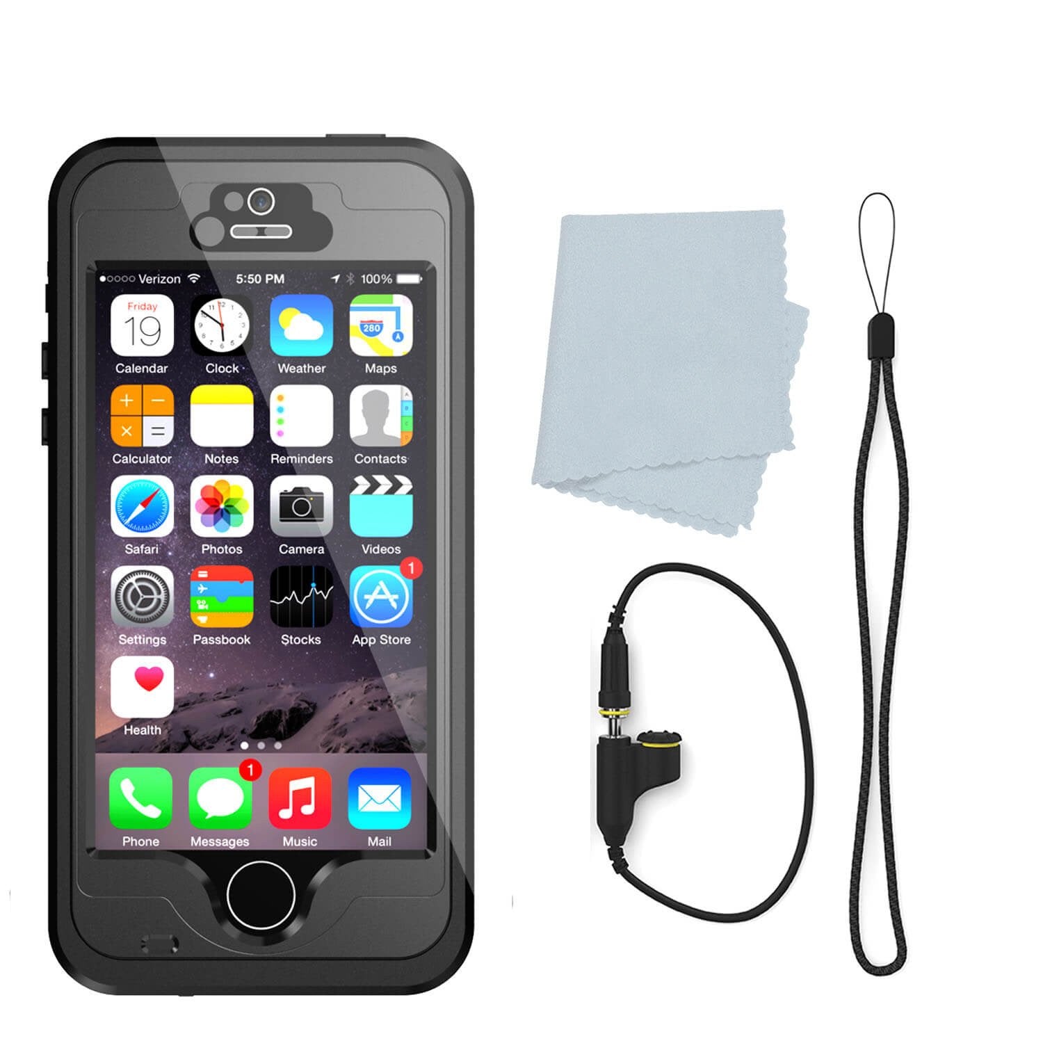 iPhone 5S/5 Waterproof Case, PunkCase StudStar Black Case Water/Shock/Dirt Proof | Lifetime Warranty - PunkCase NZ