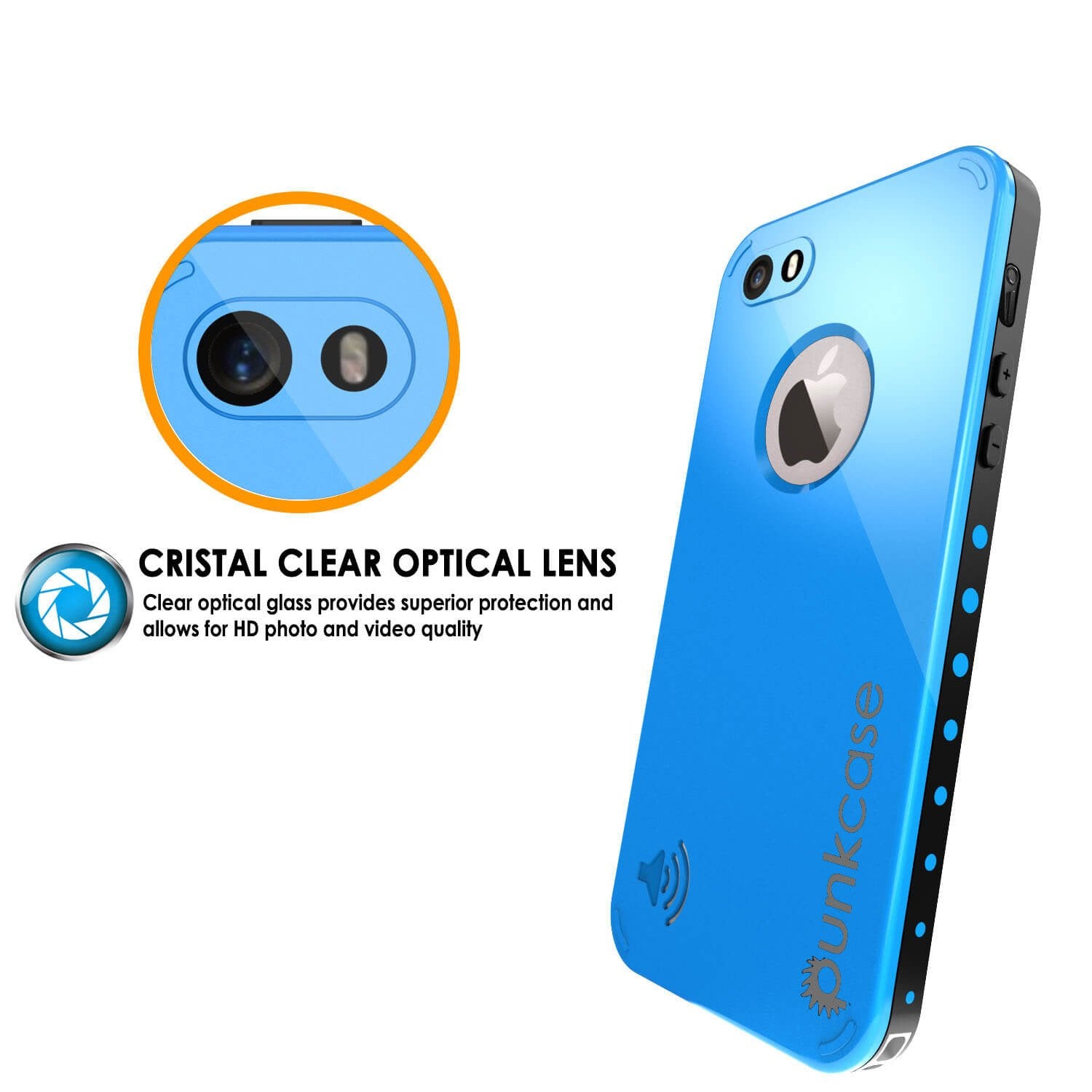 iPhone SE/5S/5 Waterproof Case PunkCase StudStar Light Blue Shock/Dirt/Snow Proof, Lifetime Warranty - PunkCase NZ