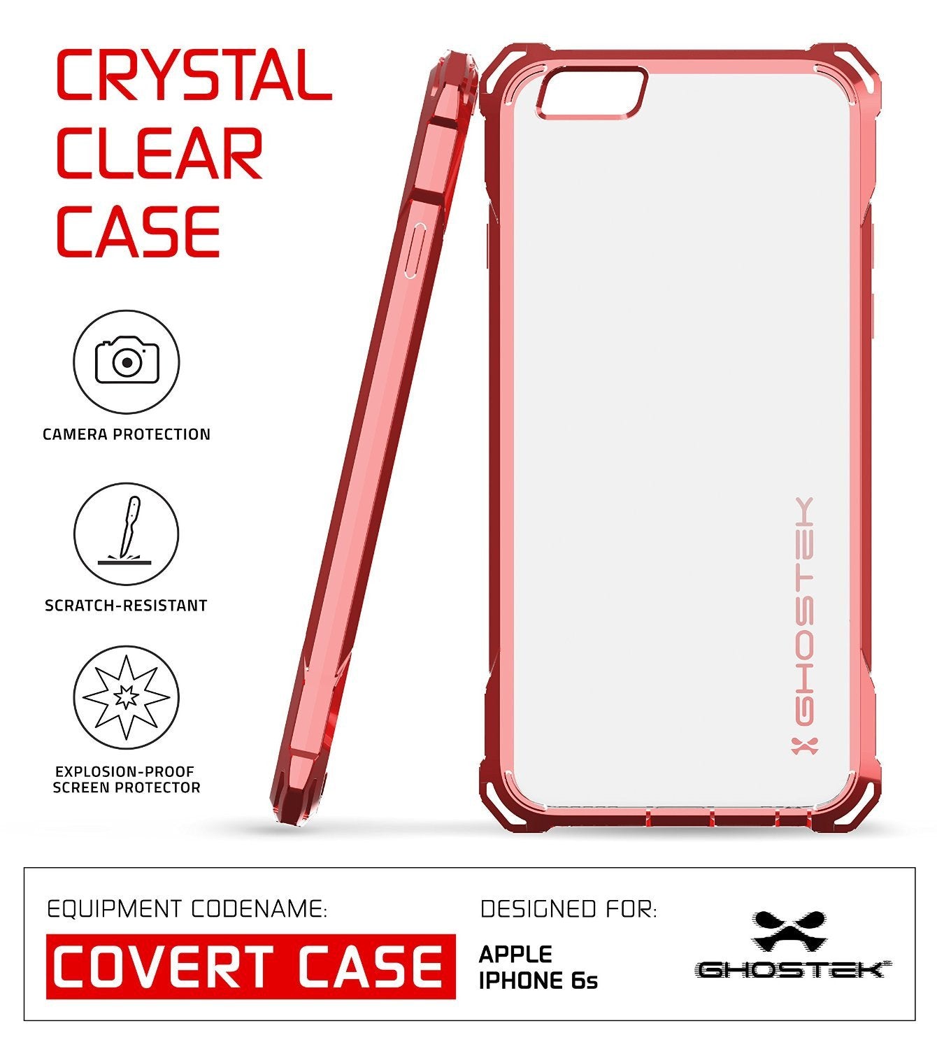 iPhone 6S Case, Ghostek® Covert Rose Pink, Premium Armor | Lifetime Warranty Exchange - PunkCase NZ