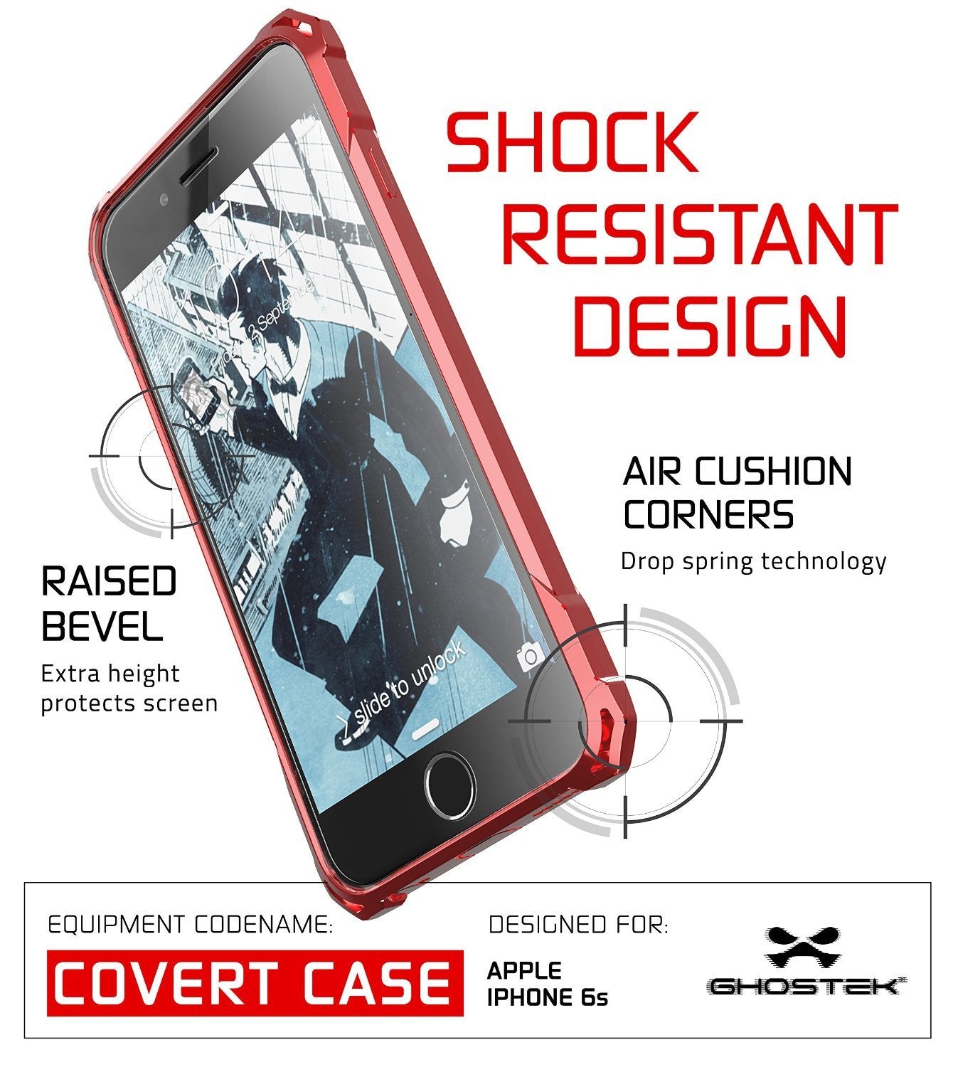 iPhone 6S Case, Ghostek® Covert Rose Pink, Premium Armor | Lifetime Warranty Exchange - PunkCase NZ