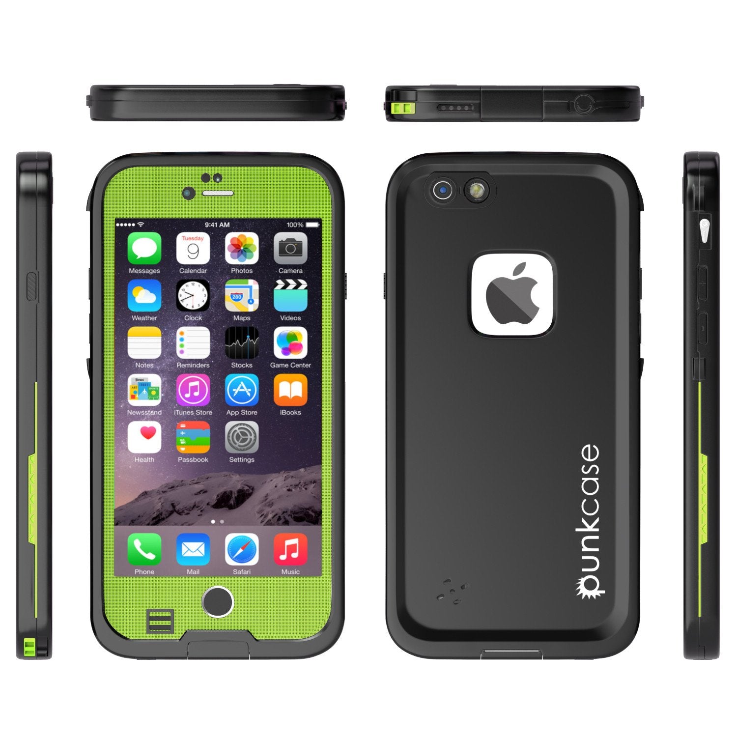 iPhone 6+/6S+ Plus Waterproof Case, Punkcase SpikeStar Light GreenThin Fit 6.6ft Underwater IP68 - PunkCase NZ