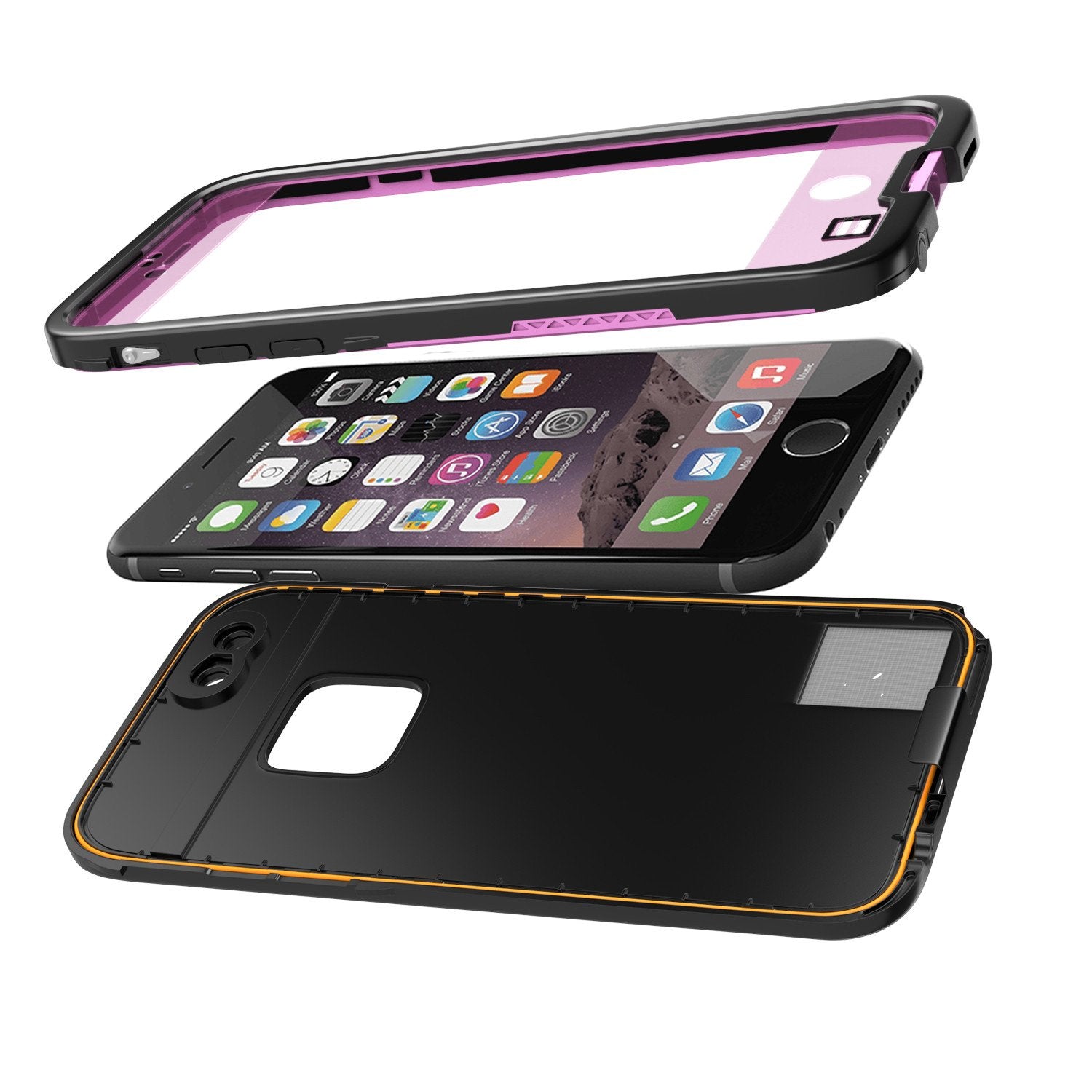 iPhone 6S+/6+ Plus Waterproof Case, Punkcase SpikeStar Pink | Thin Fit 6.6ft Underwater IP68 - PunkCase NZ